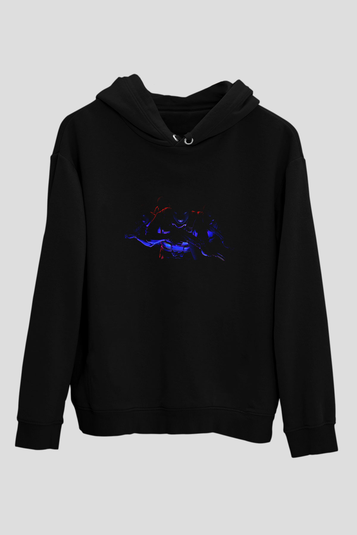 Counter Strike Baskılı Unisex Siyah Kapüşonlu Sweatshirt