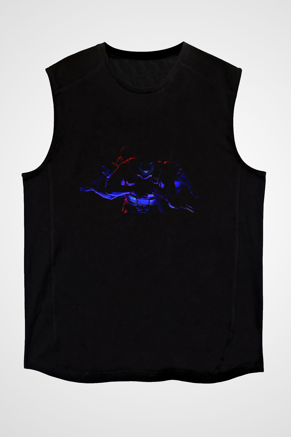 Counter Strike Baskılı Unisex Siyah Kolsuz Tişört - Tshirt