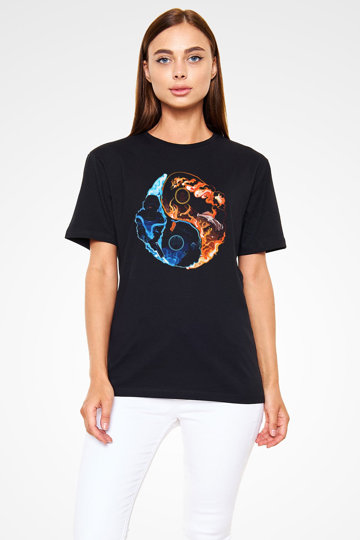 Counter Strike Baskılı Unisex Siyah Tişört - Tshirt