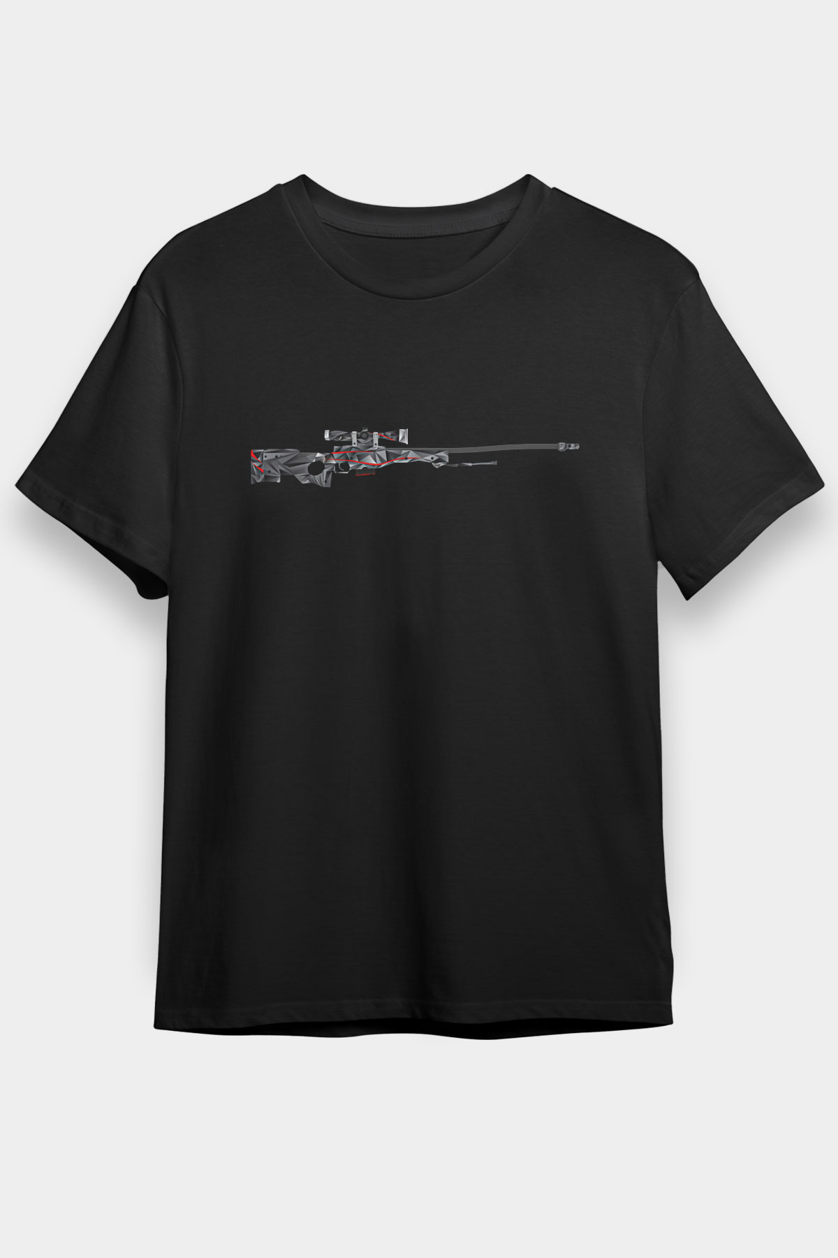 Counter Strike Baskılı Unisex Siyah Tişört - Tshirt