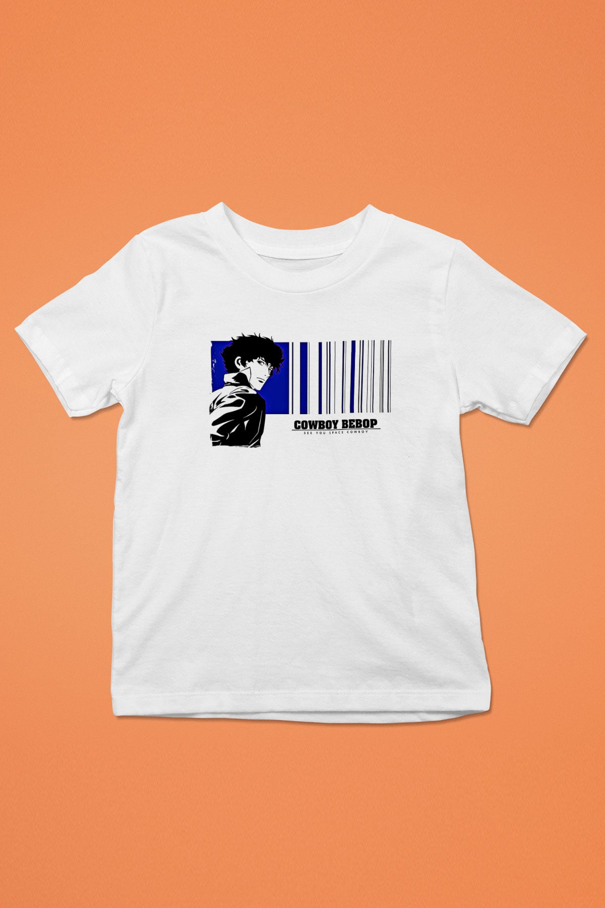 Cowboy Bebop Baskılı Beyaz Unisex Beyaz Çocuk Tişört - Tshirt