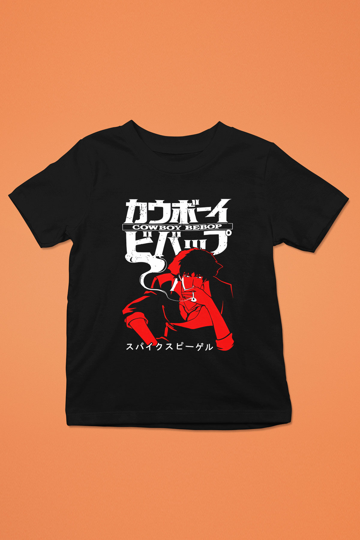 Cowboy Bebop Baskılı Unisex Siyah Çocuk Tişört - Tshirt