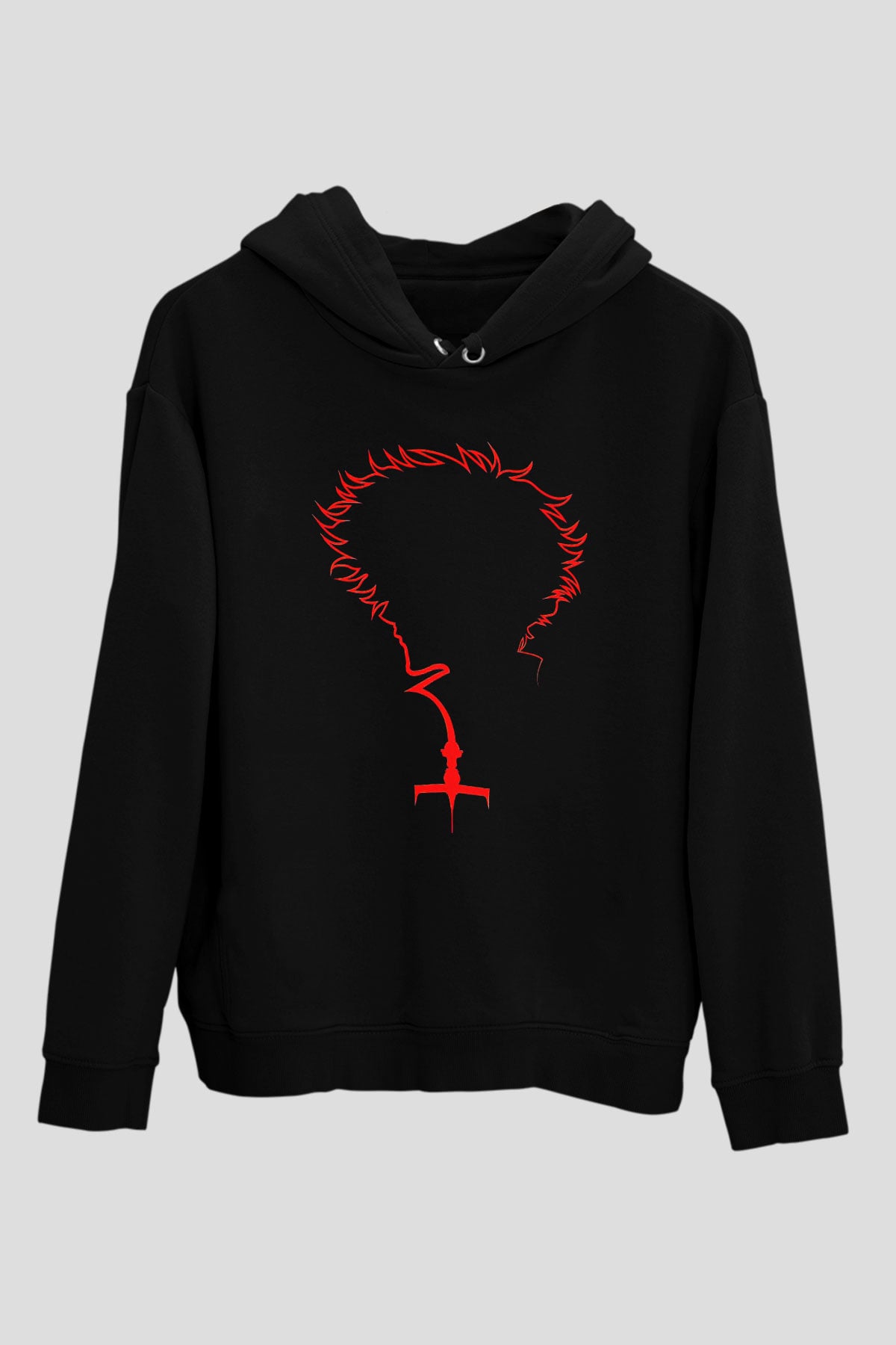 Cowboy Bebop Baskılı Unisex Siyah Hoodie