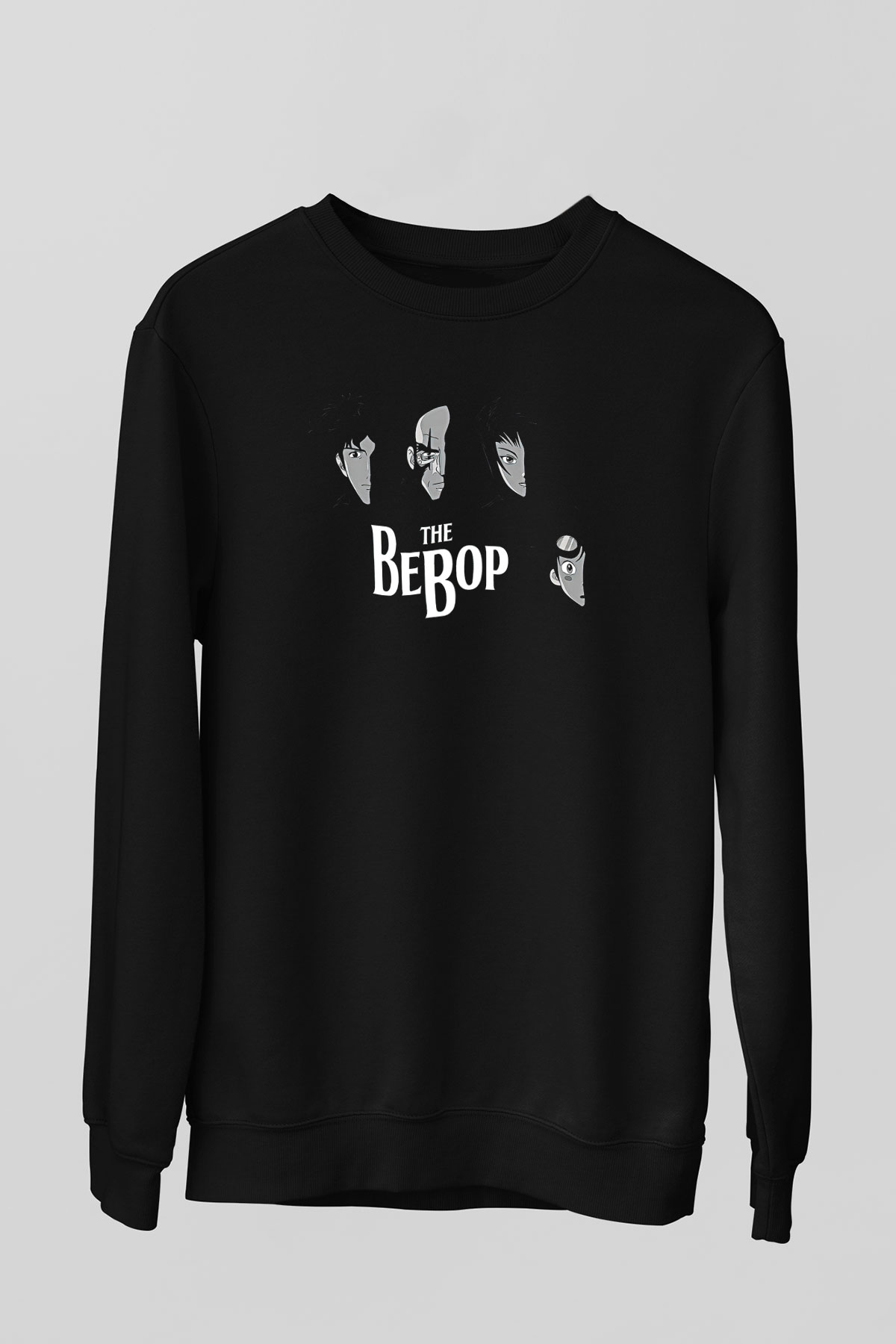 Cowboy Bebop Baskılı Unisex Siyah Sweatshirt