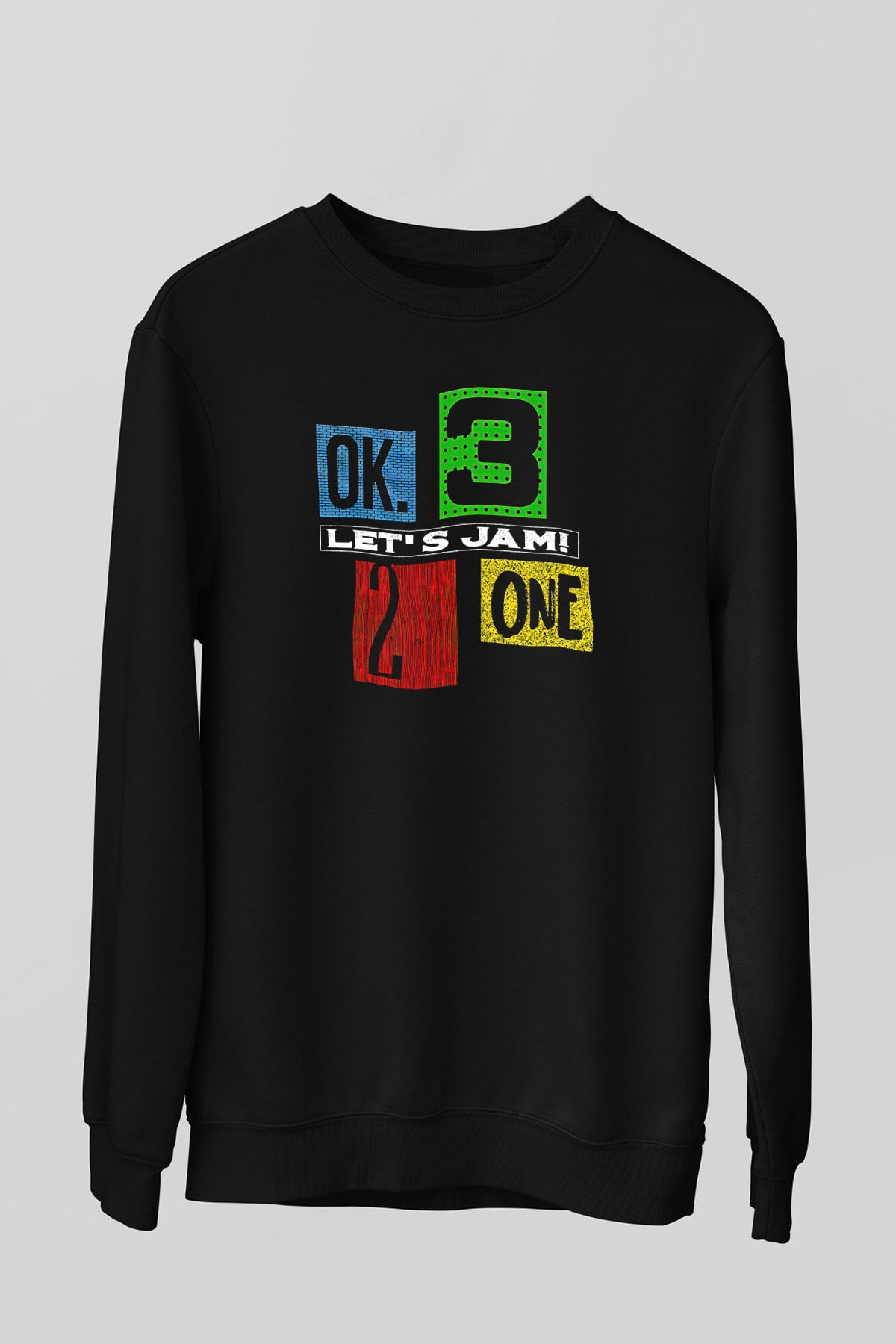 Cowboy Bebop Baskılı Unisex Siyah Sweatshirt