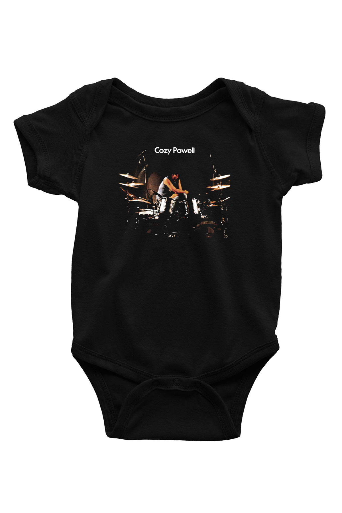 Cozy Powell Baskılı Siyah Bebek Body - Zıbın