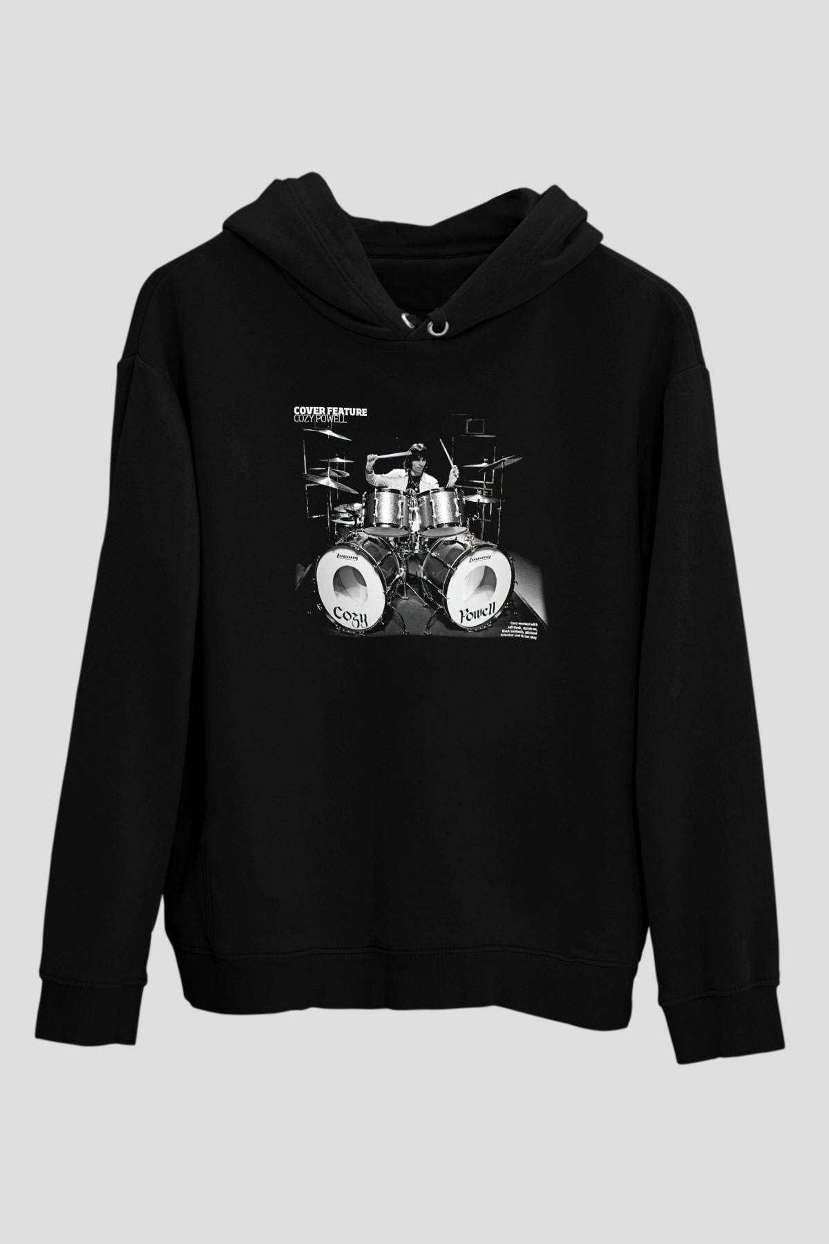 Cozy Powell Siyah Unisex Hoodie