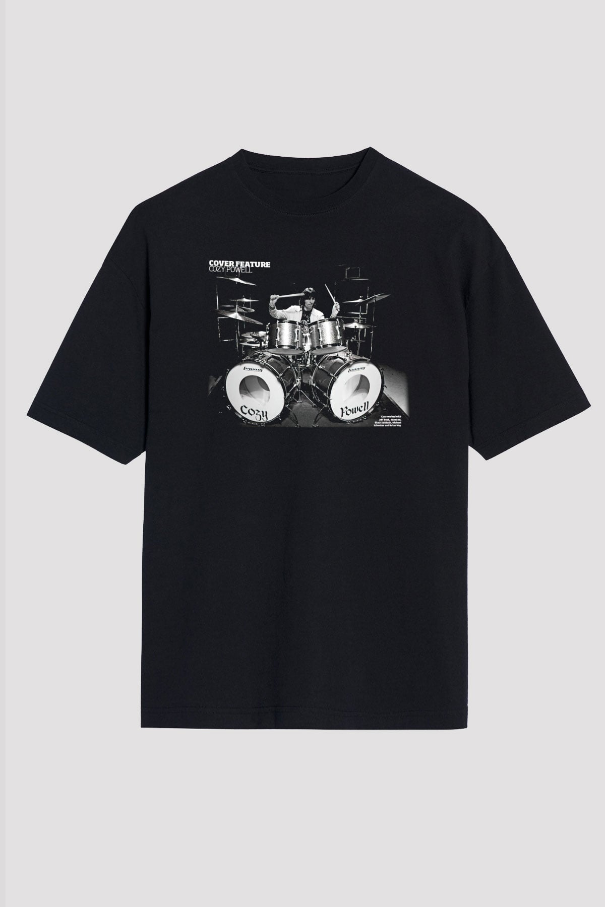 Cozy Powell Siyah Unisex Oversize Tişört T-Shirt