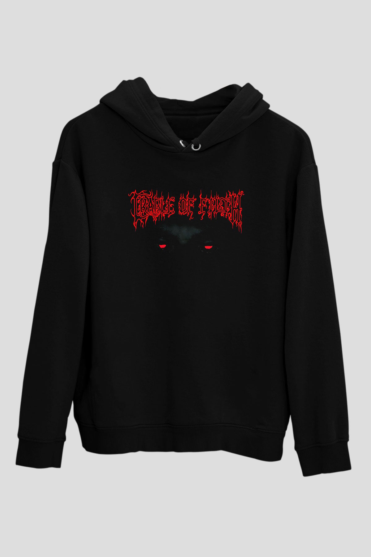Cradle of filth Baskılı Unisex Siyah Kapüşonlu Sweatshirt