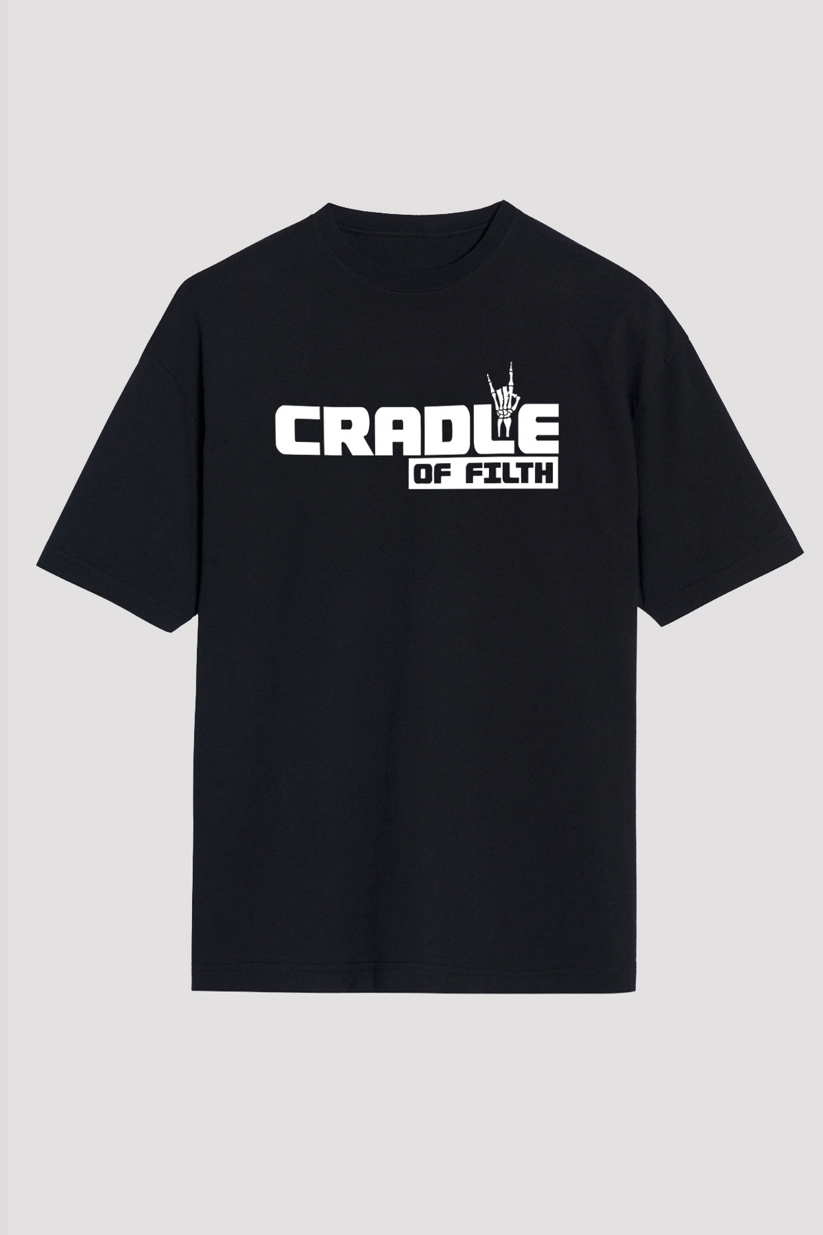 Cradle of filth Baskılı Unisex Siyah Oversize Tişört - Tshirt