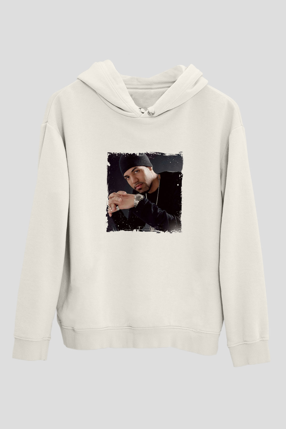 Craig David Baskılı Unisex Beyaz Kapüşonlu Sweatshirt