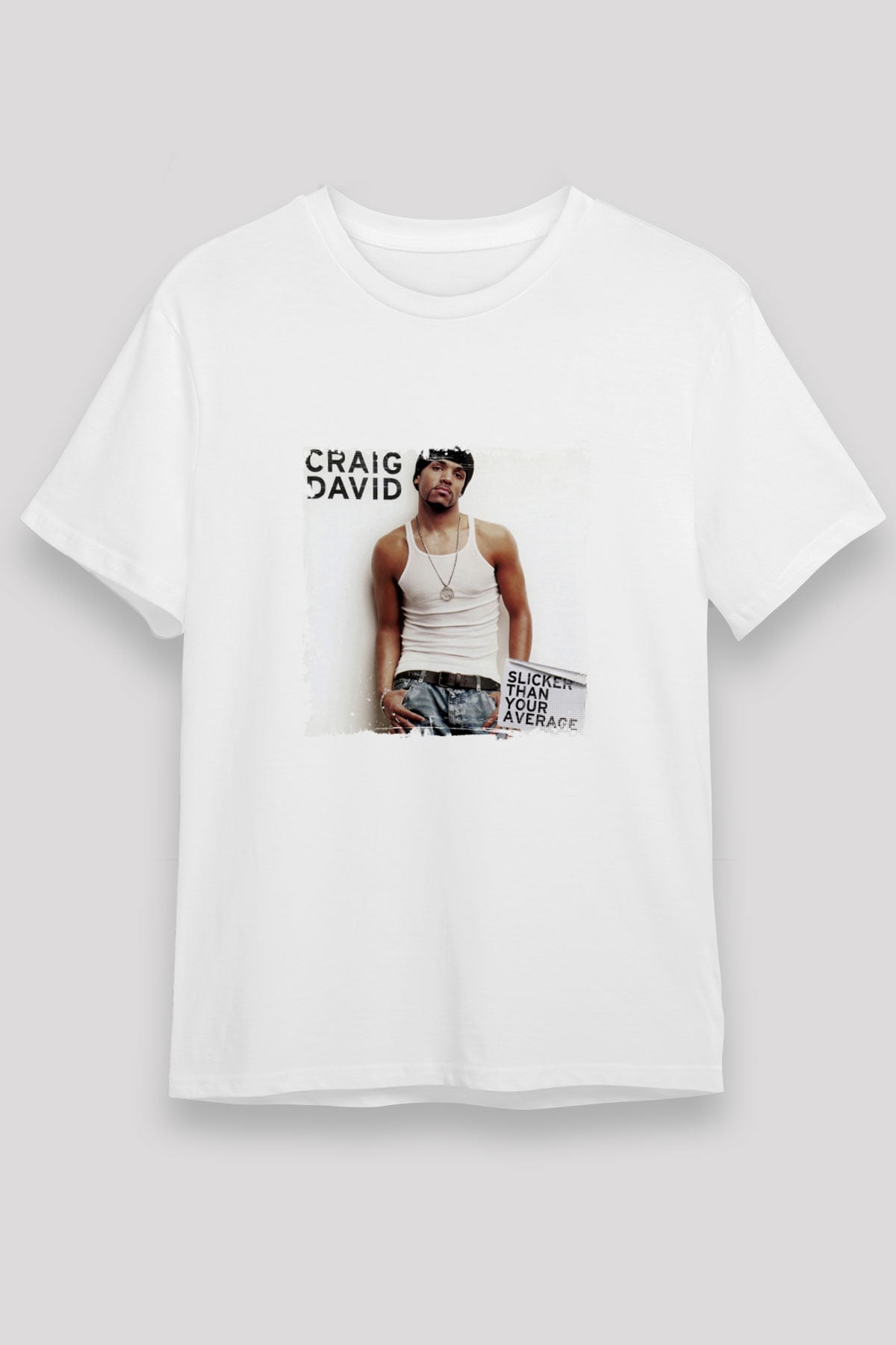 Craig David Baskılı Unisex Beyaz Tişört