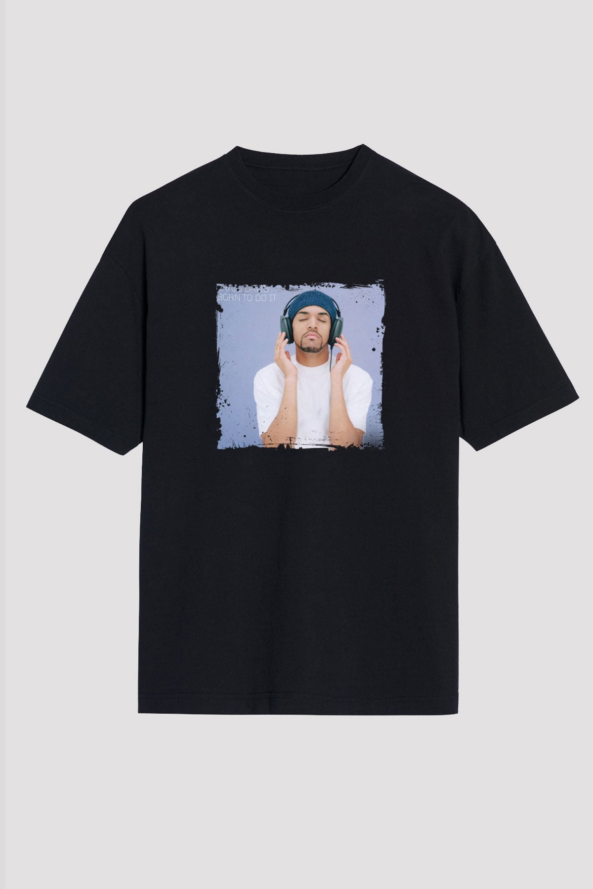 Craig David Baskılı Unisex Oversize Siyah Tişört