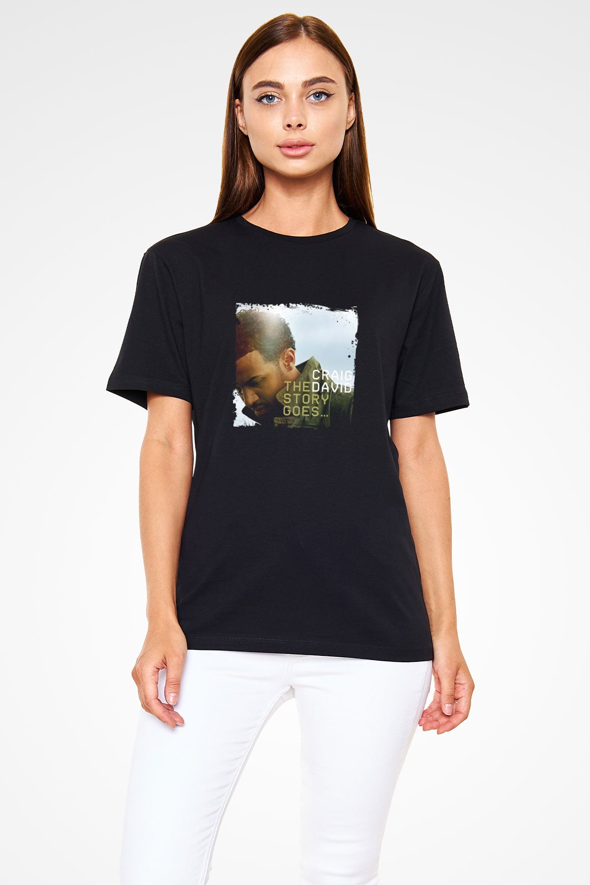 Craig David Baskılı Unisex Siyah Tişört