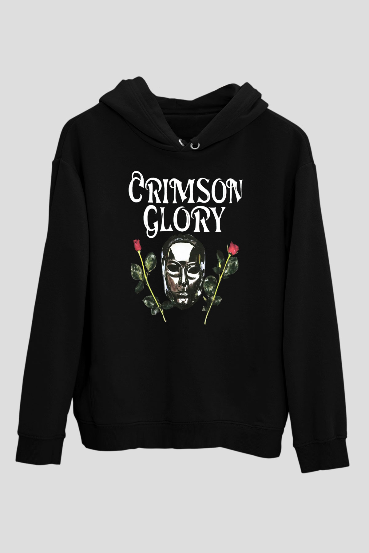 Crimson Glory Siyah Unisex Kapüşonlu Sweatshirt