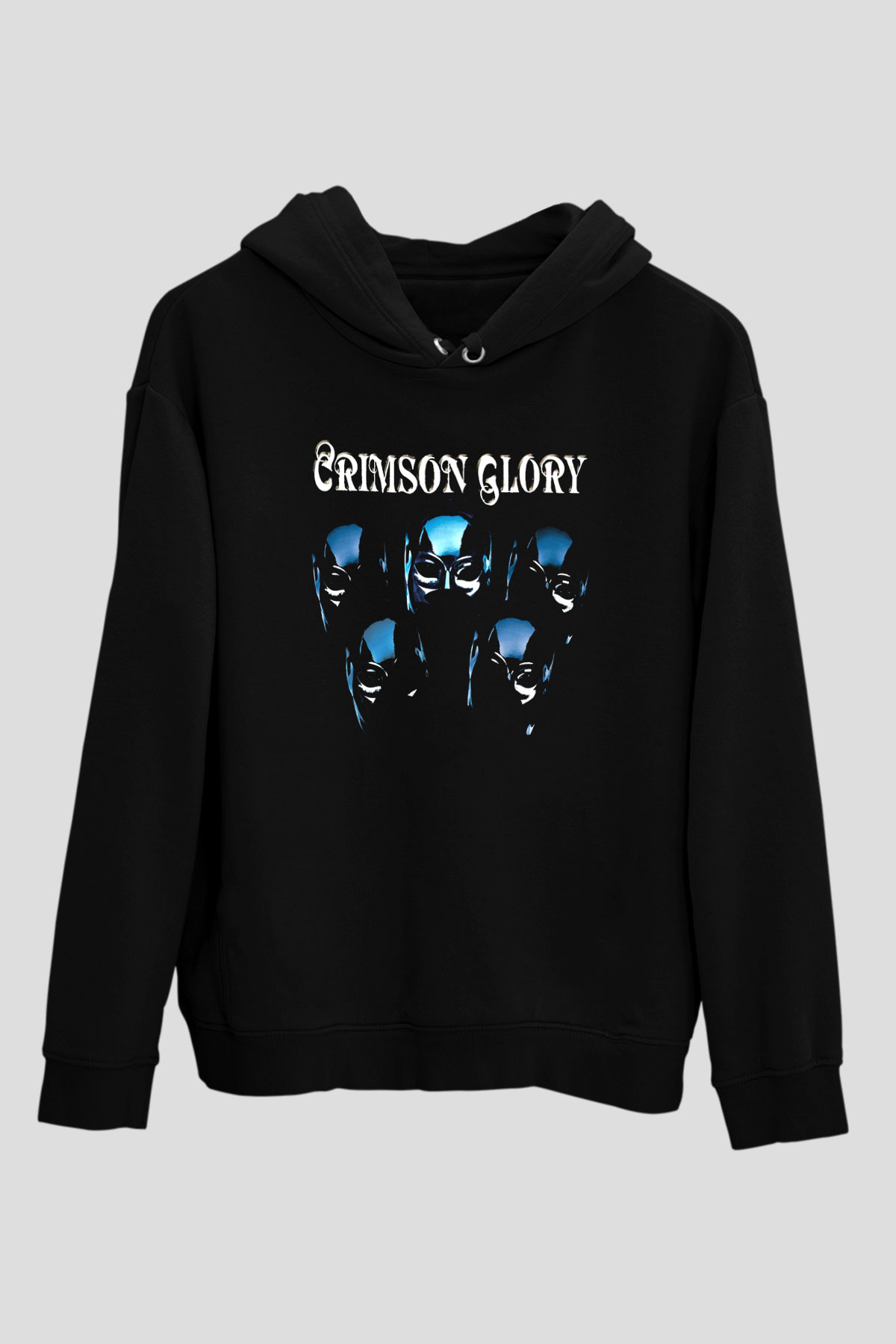 Crimson Glory Siyah Unisex Kapüşonlu Sweatshirt