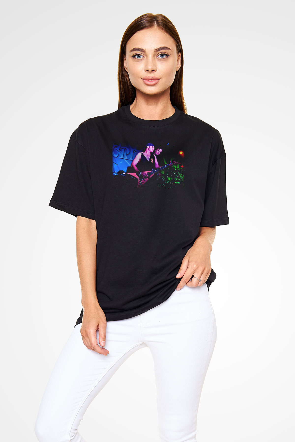 Crimson Glory Siyah Unisex Oversize Tişört T-Shirt