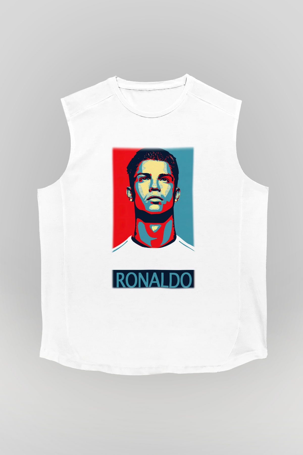 Cristiano Ronaldo Beyaz Unisex Kolsuz Tişört