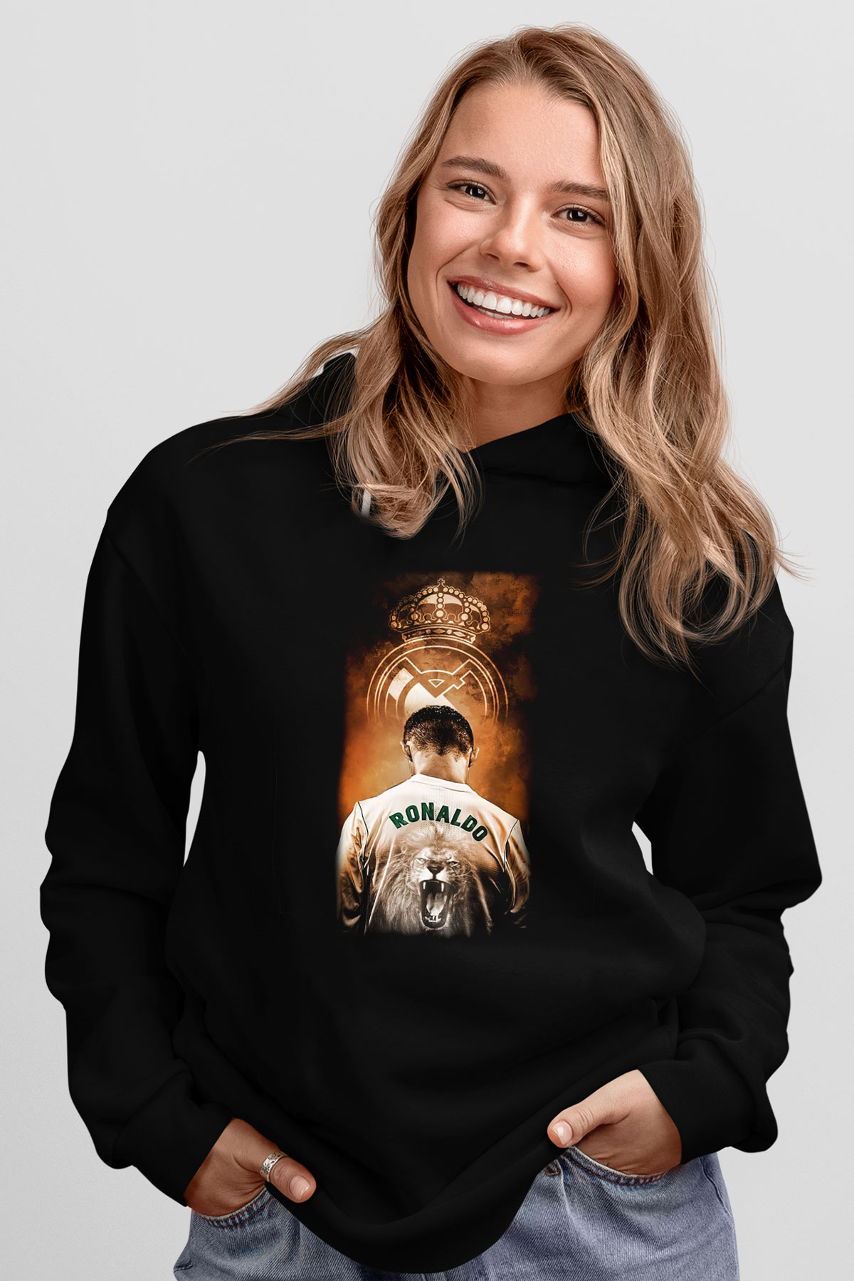 Cristiano Ronaldo Siyah Unisex Hoodie