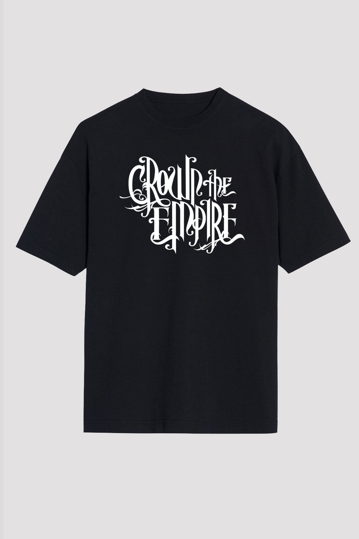 Crown the Empire Siyah Oversize Tişört Oversize T-shirt - TişörtFabrikası