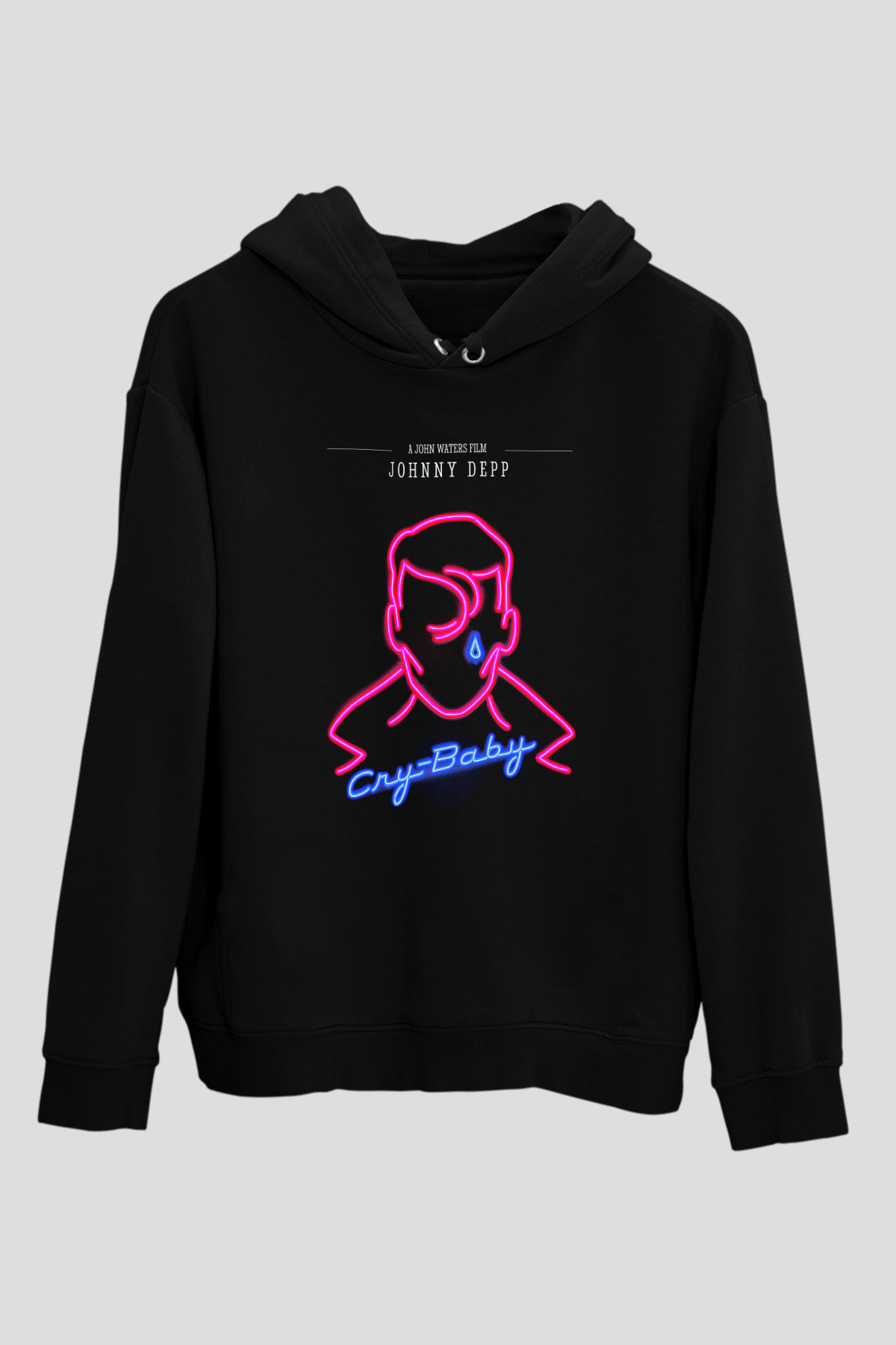 Cry-Baby Siyah Unisex Kapüşonlu Sweatshirt