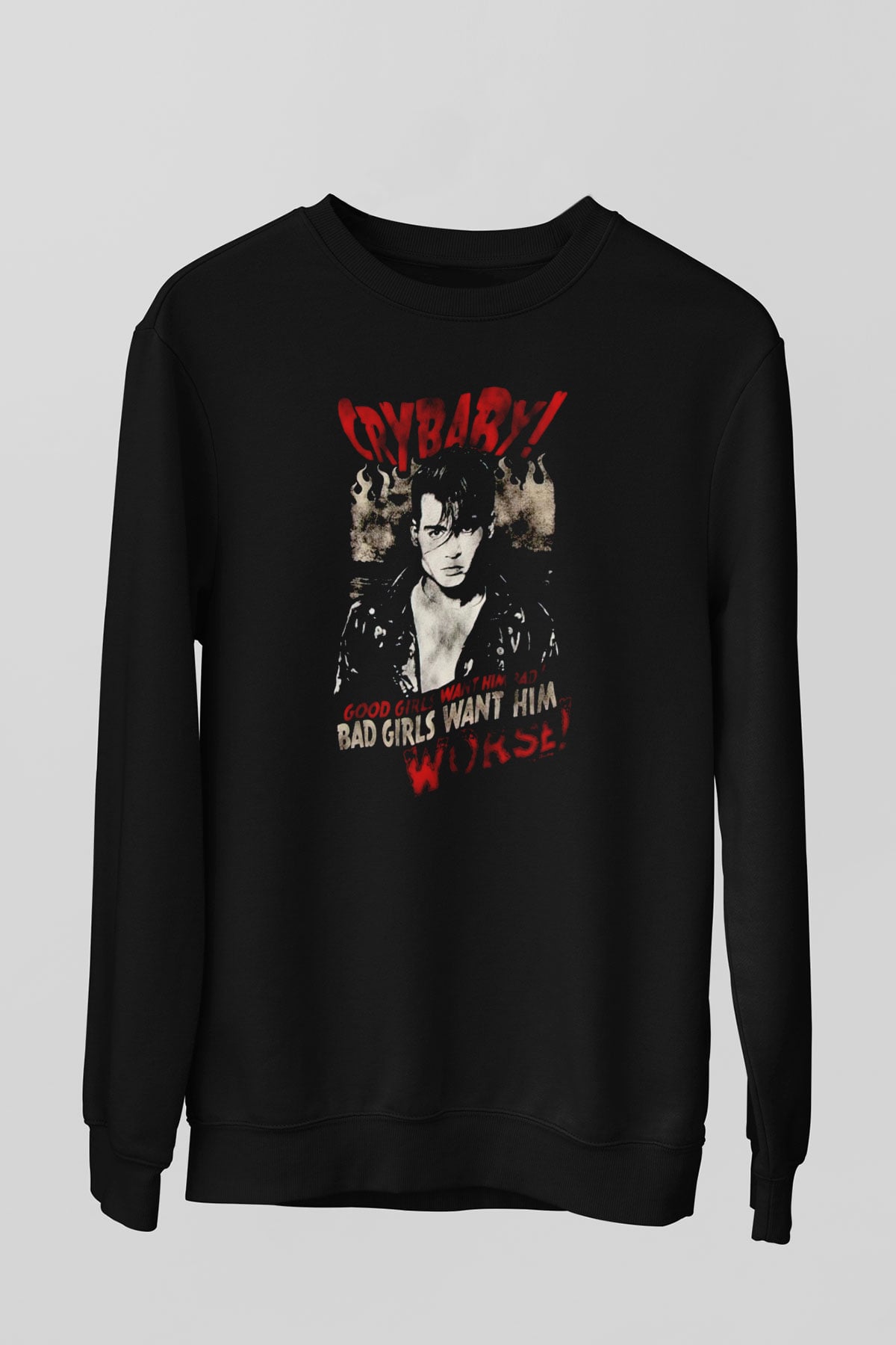 Cry-Baby Siyah Unisex  Sweatshirt