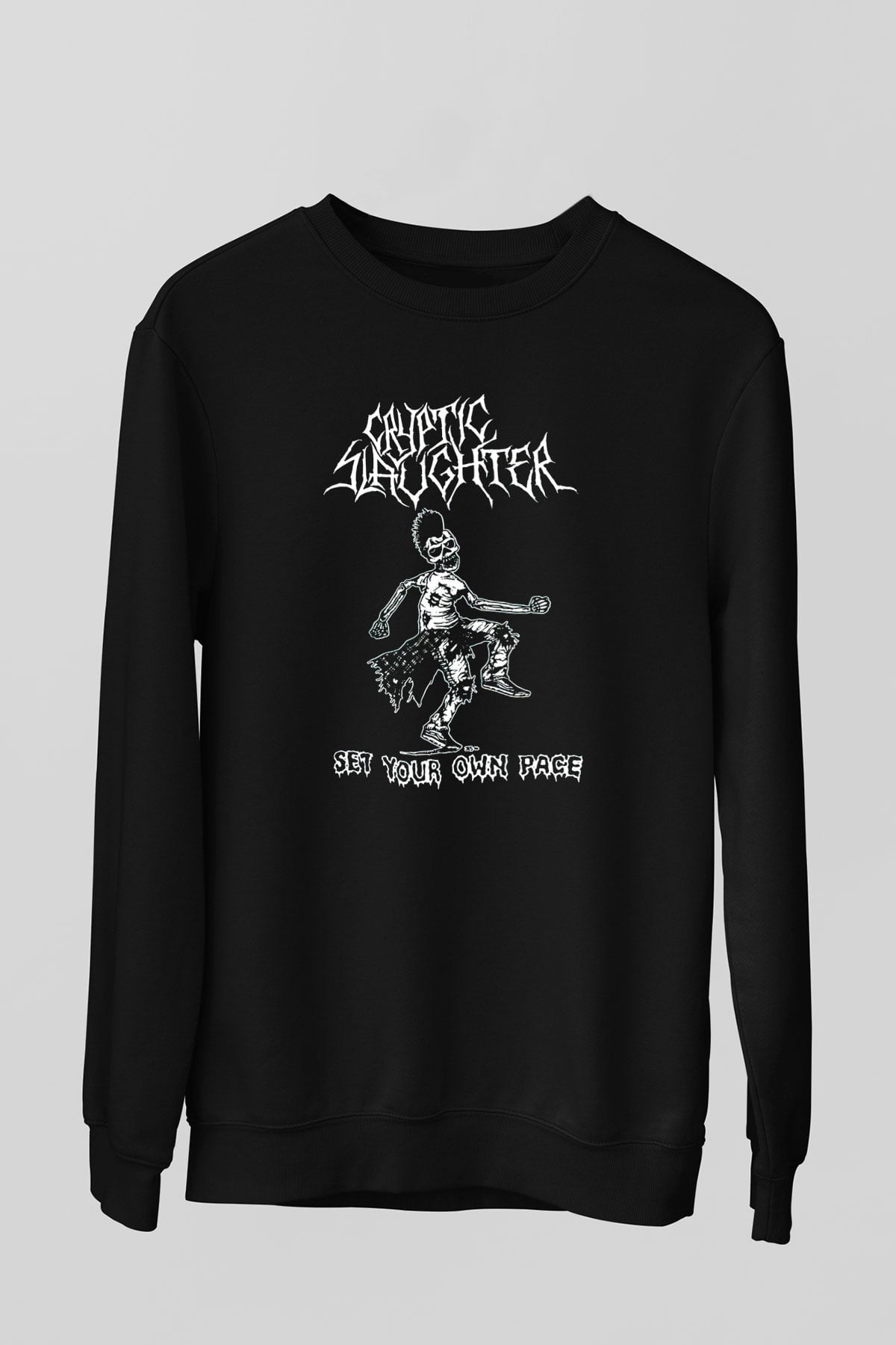 Cryptic Slaughter Siyah Unisex Sweatshirt