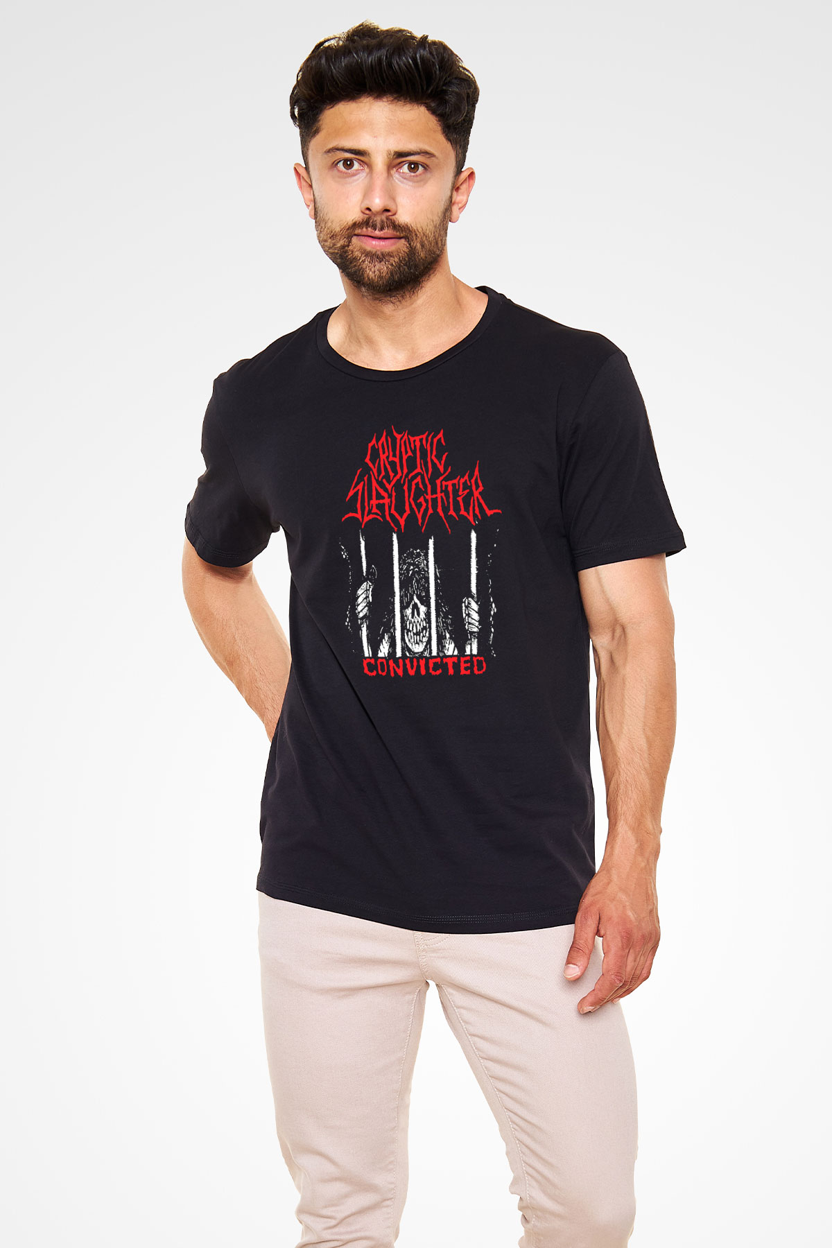 Cryptic Slaughter Siyah Unisex Tişört T-Shirt - TişörtFabrikası