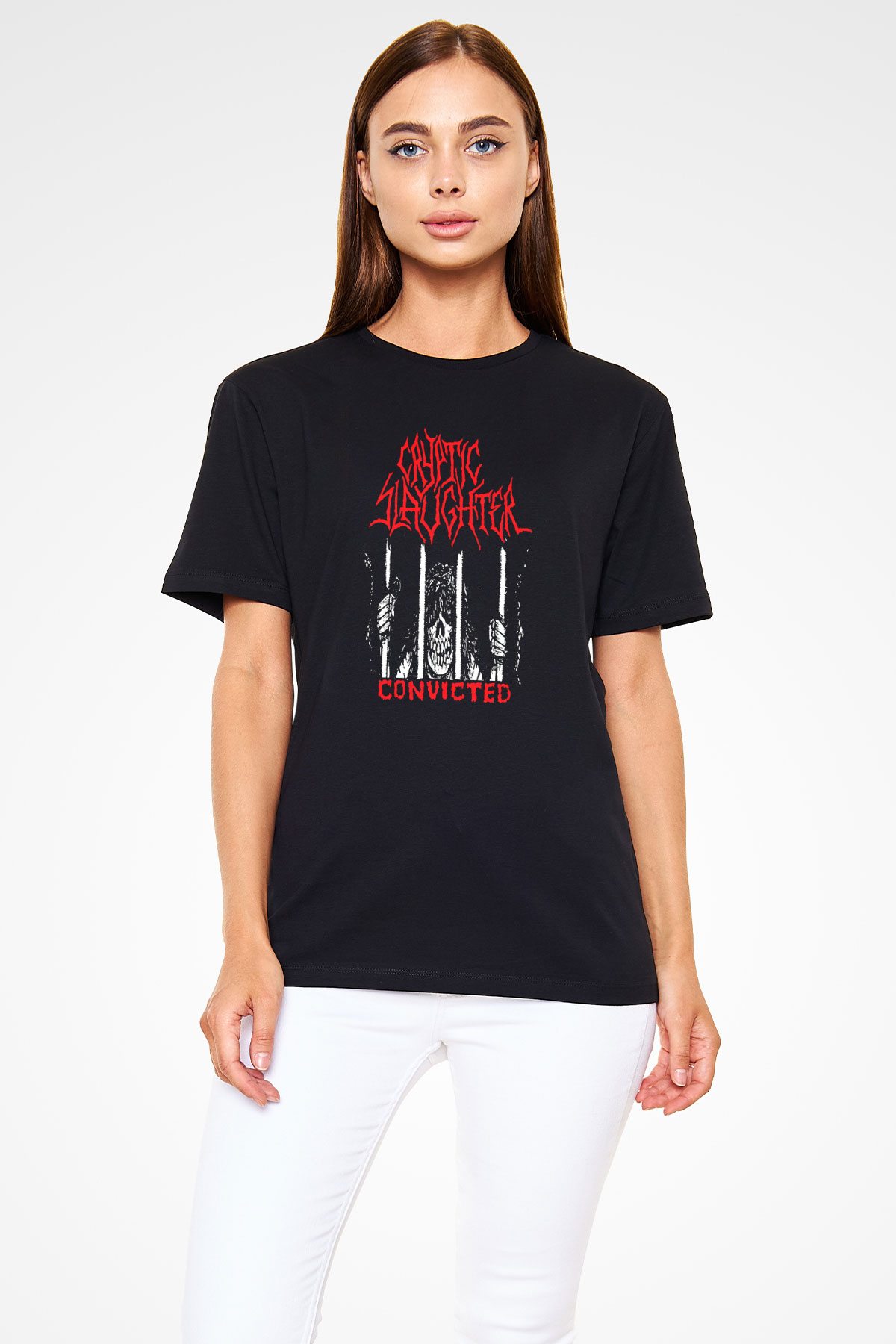 Cryptic Slaughter Siyah Unisex Tişört T-Shirt - TişörtFabrikası
