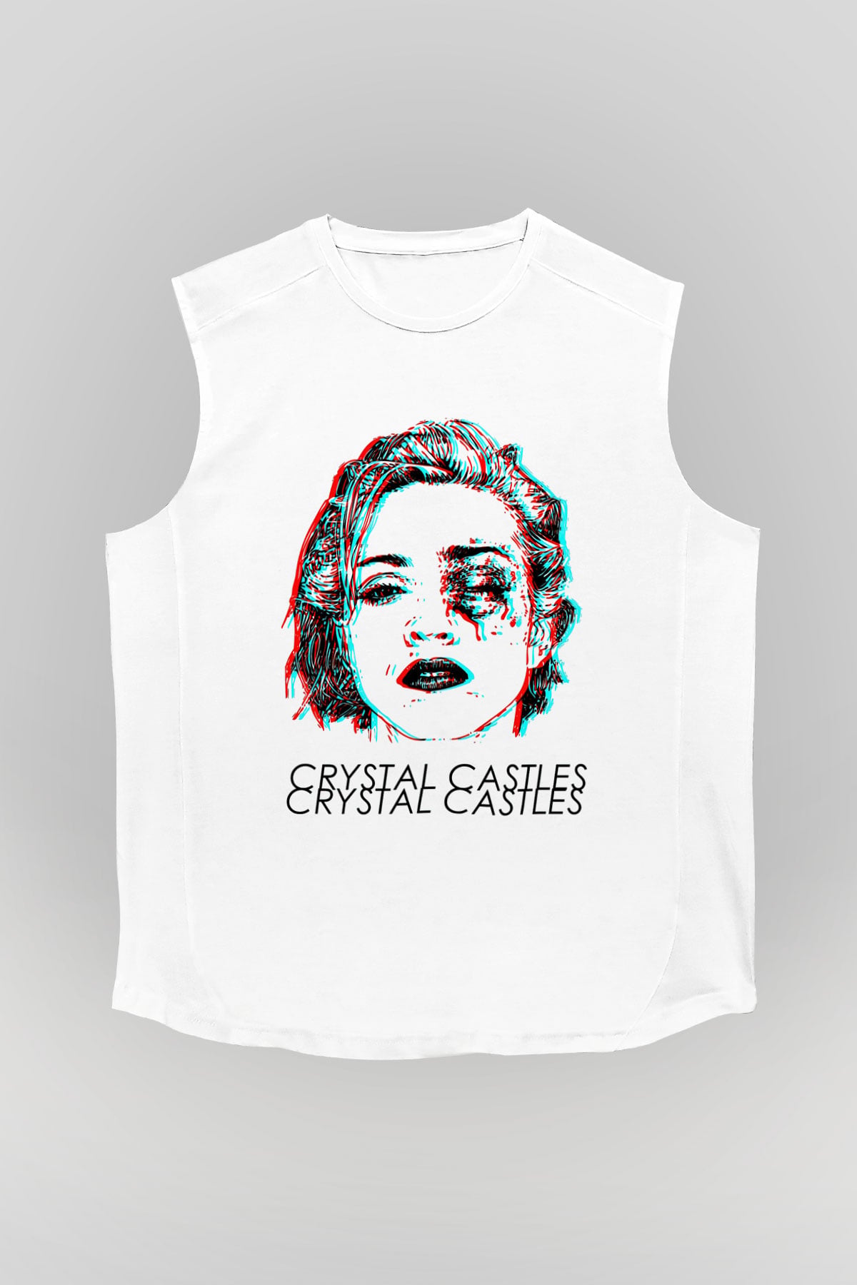 Crystal Castles Beyaz Unisex Kolsuz Tişört