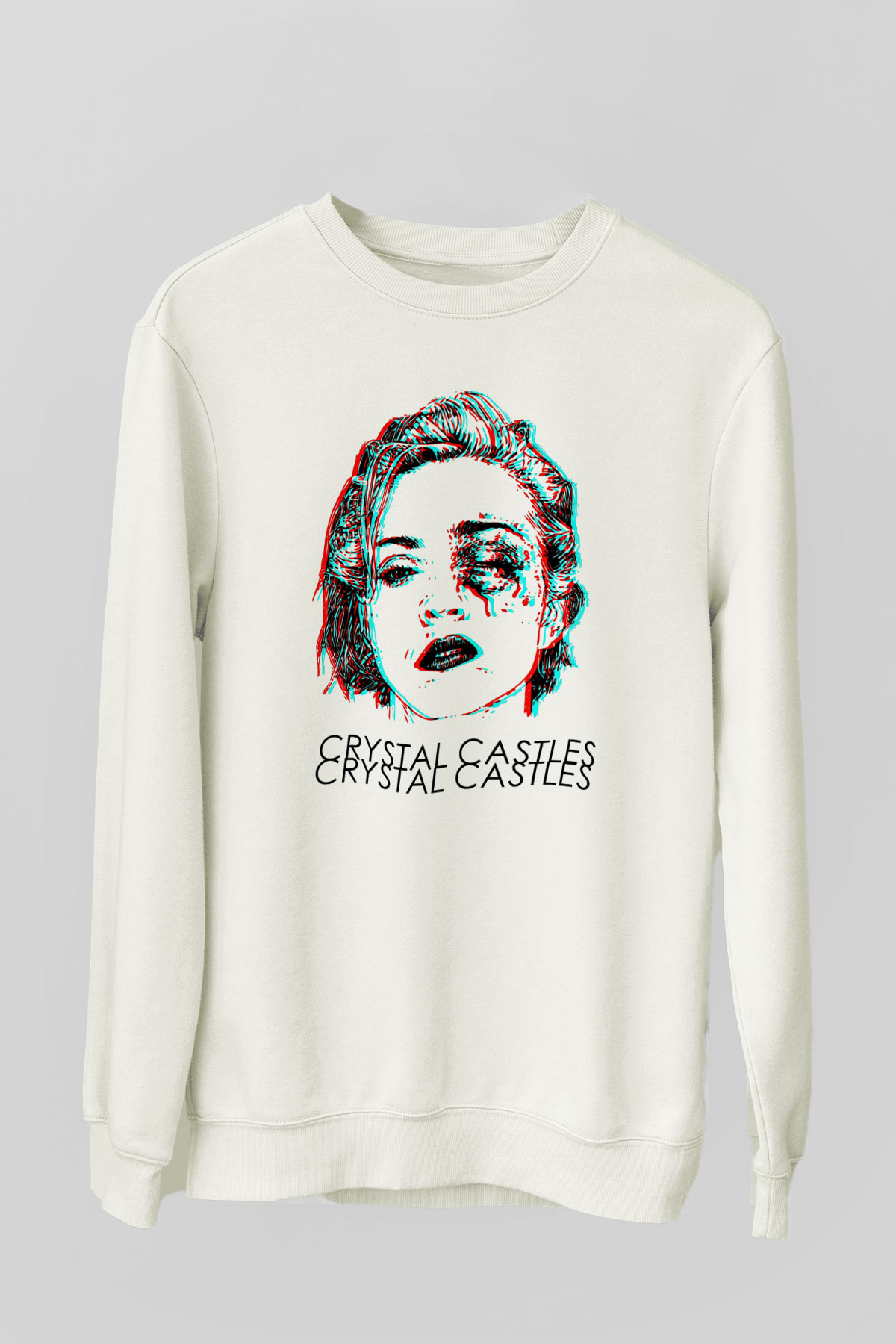 Crystal Castles Beyaz Unisex Sweatshirt