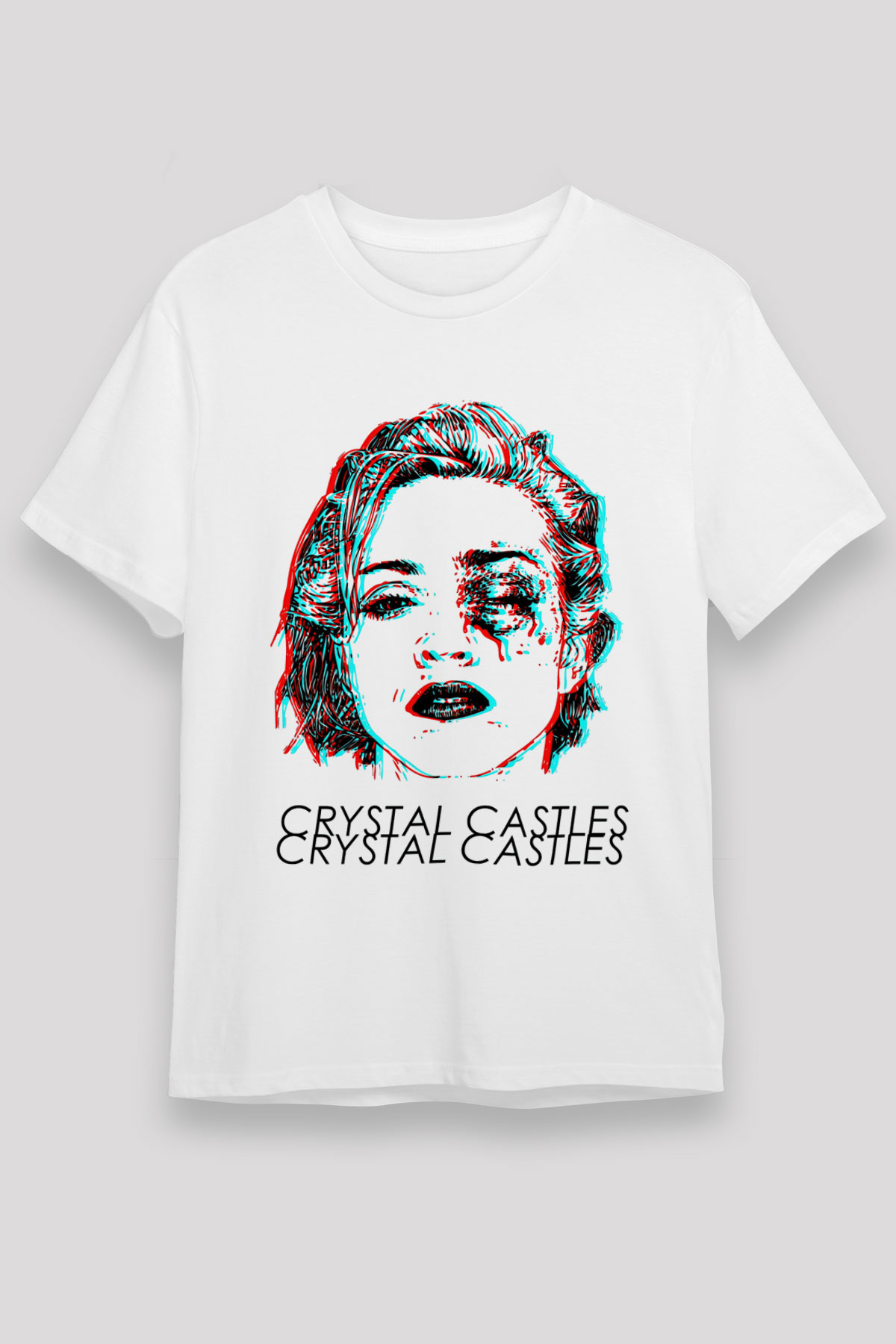 Crystal Castles Beyaz Unisex Tişört T-Shirt - TişörtFabrikası