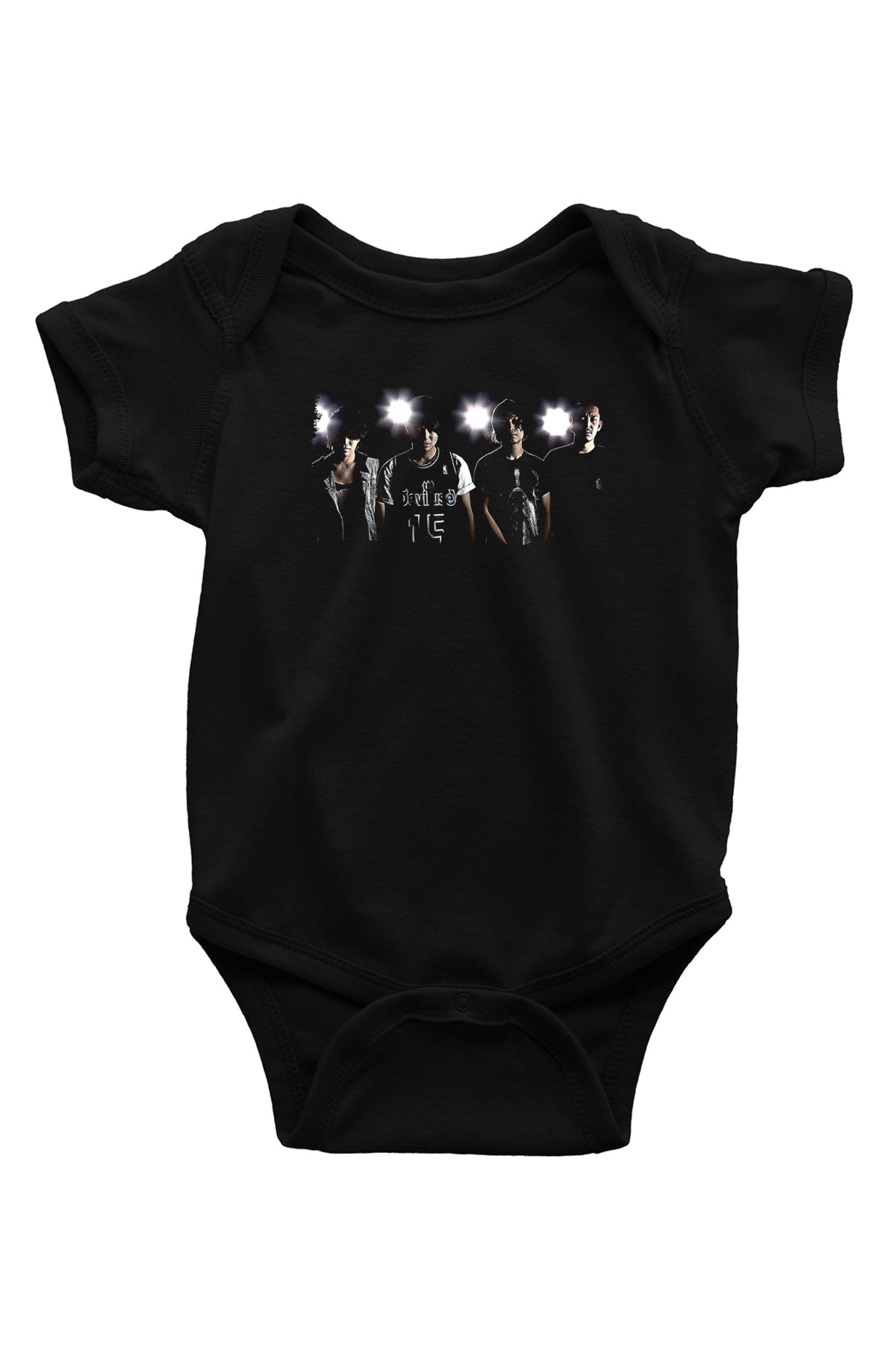 Crystal Lake Baskılı Unisex Siyah Bebek Body - Zıbın