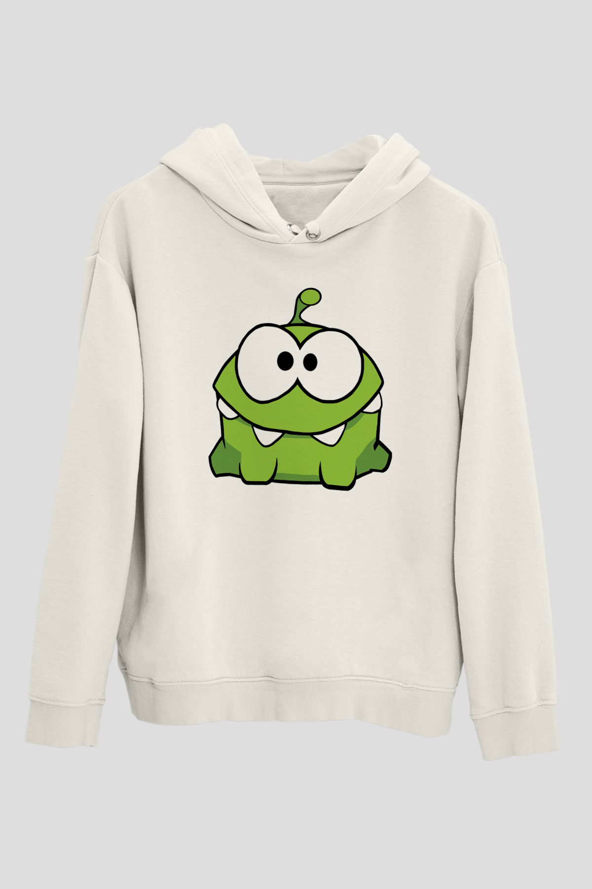 Cut the Rope Beyaz Unisex Kapşonlu Sweatshirt
