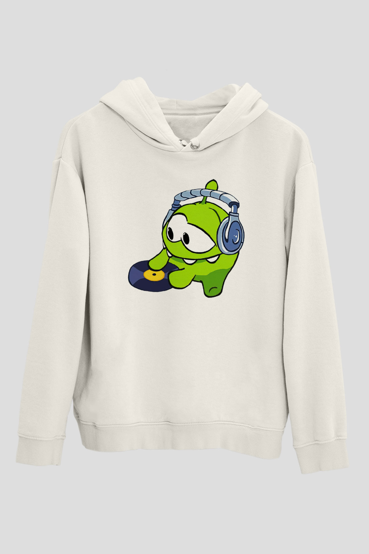 Cut the Rope Beyaz Unisex Kapşonlu Sweatshirt