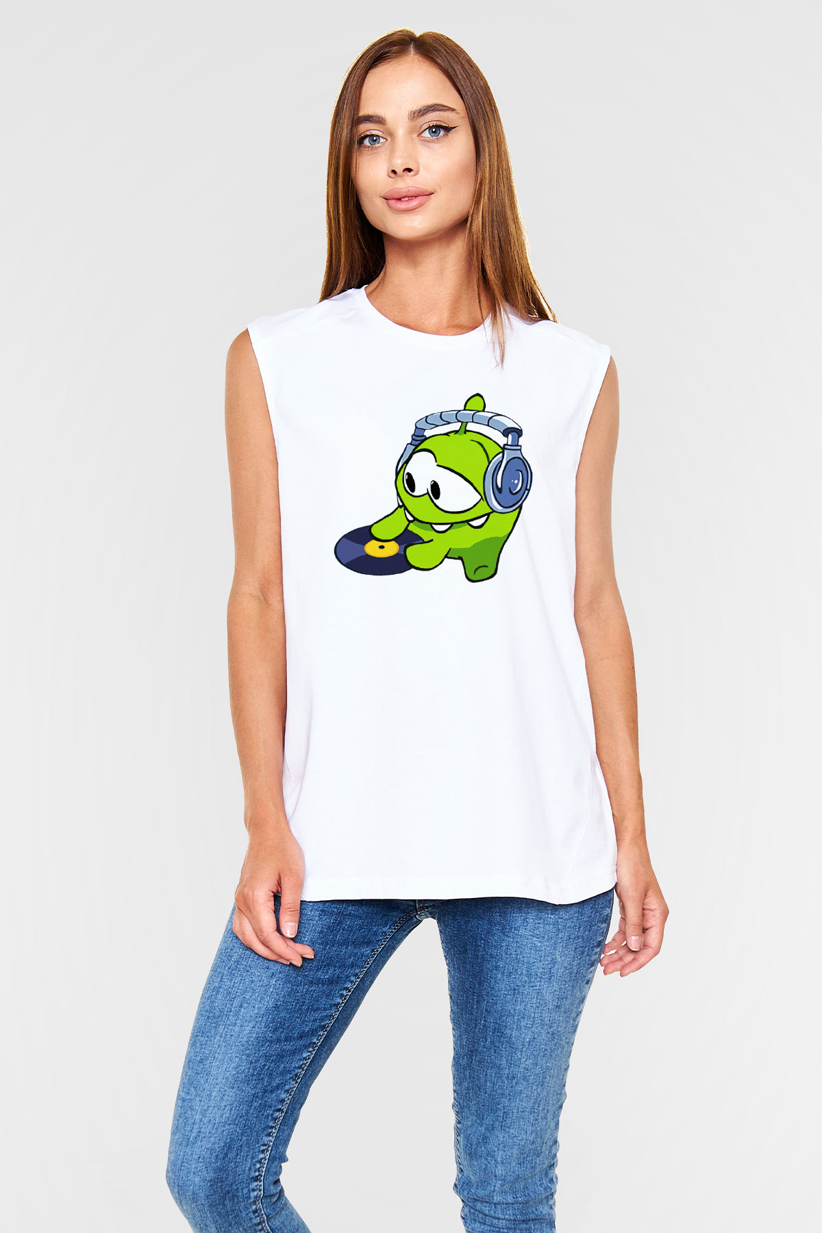 Cut the Rope Beyaz Unisex Kolsuz Tişört