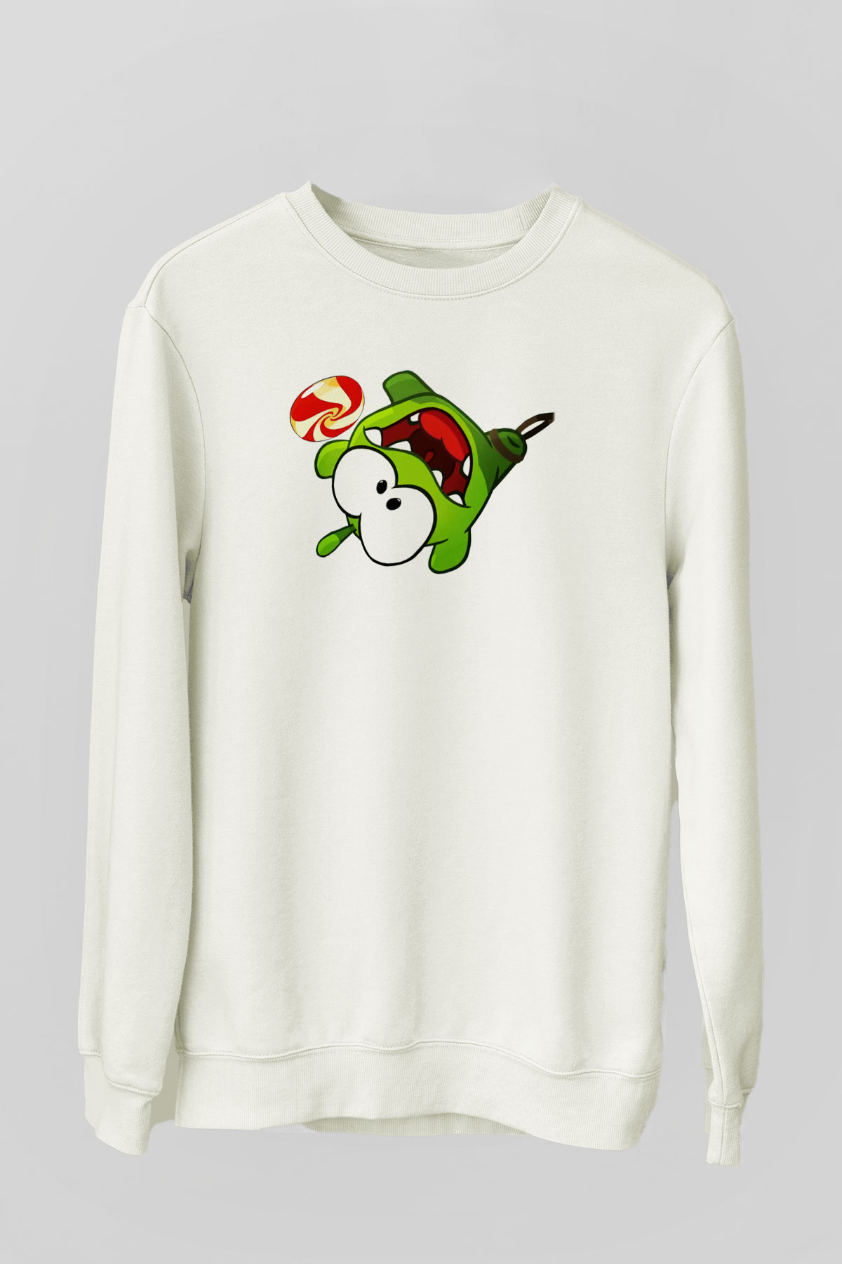 Cut the Rope Beyaz Unisex Sweatshirt