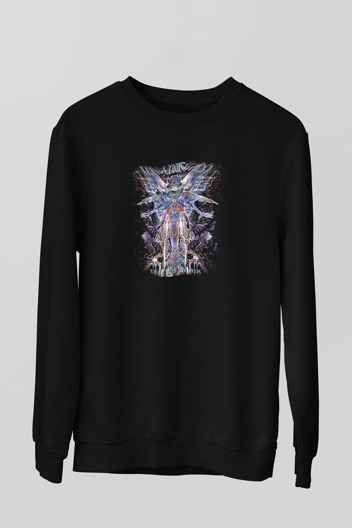 Cynic Baskılı Unisex Siyah Sweatshirt
