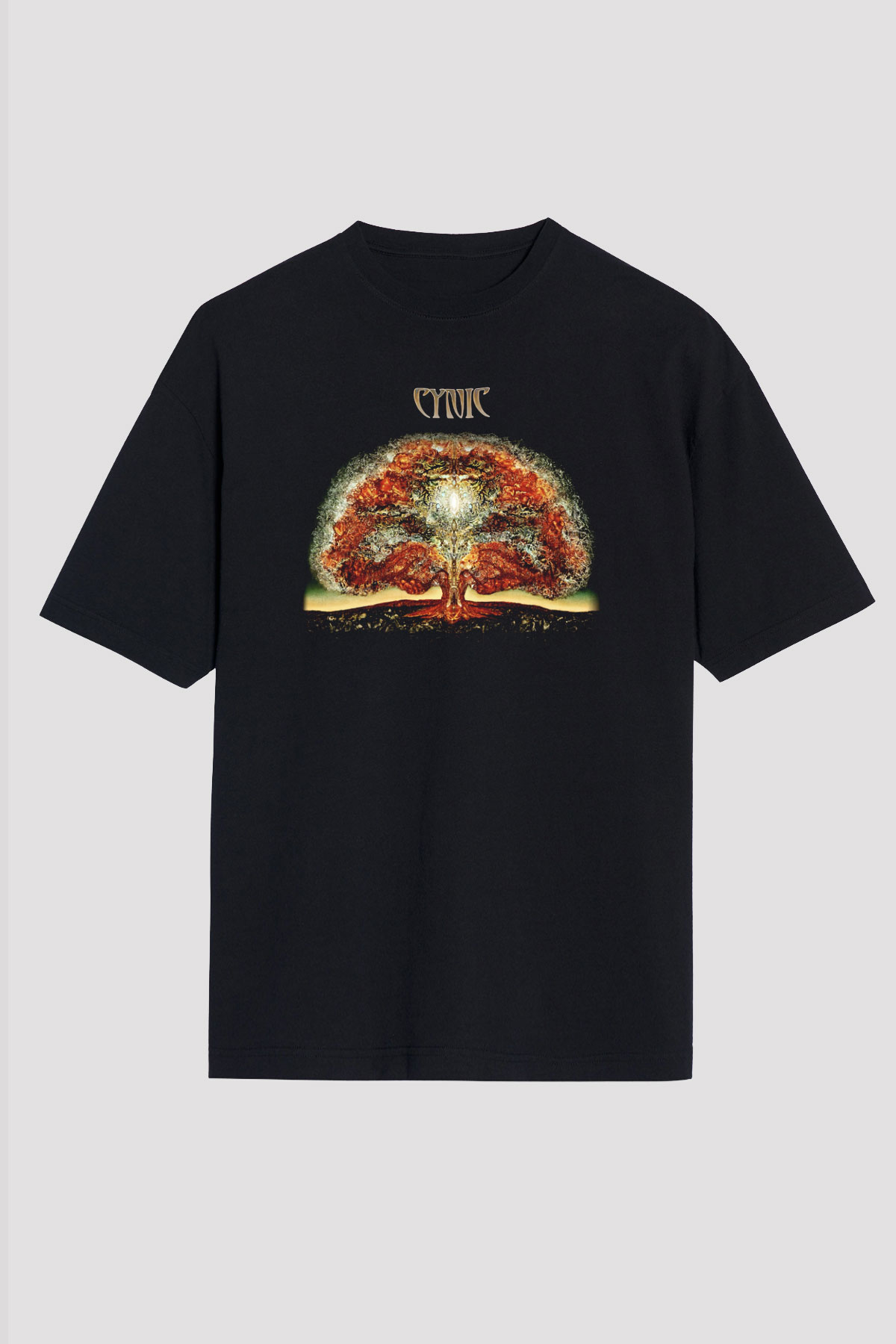 Cynic Siyah Unisex Oversize Tişört T-Shirt