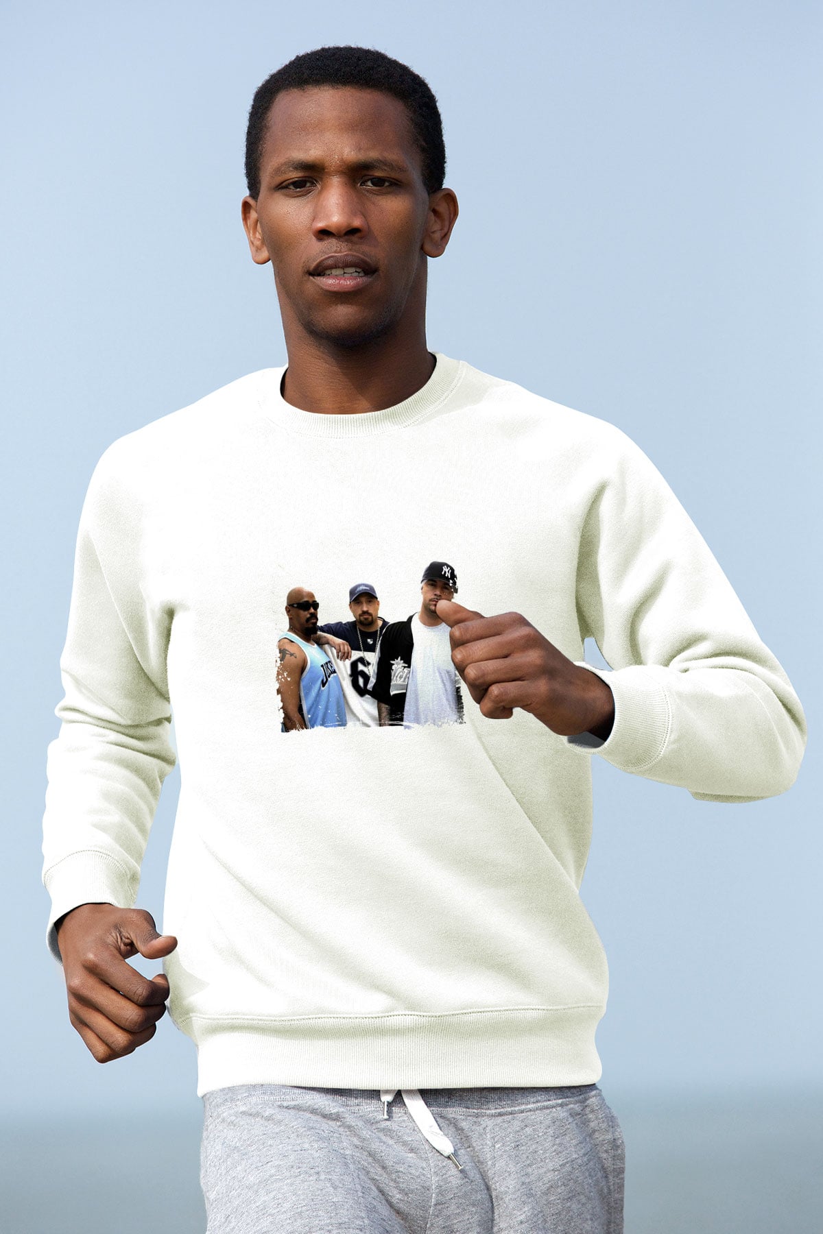 Cypress Hill Baskılı Unisex Beyaz Sweatshirt