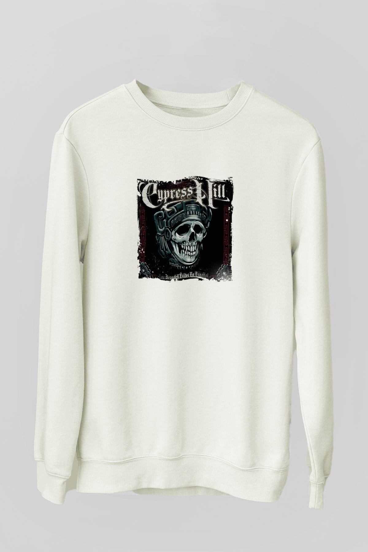 Cypress Hill Baskılı Unisex Beyaz Sweatshirt