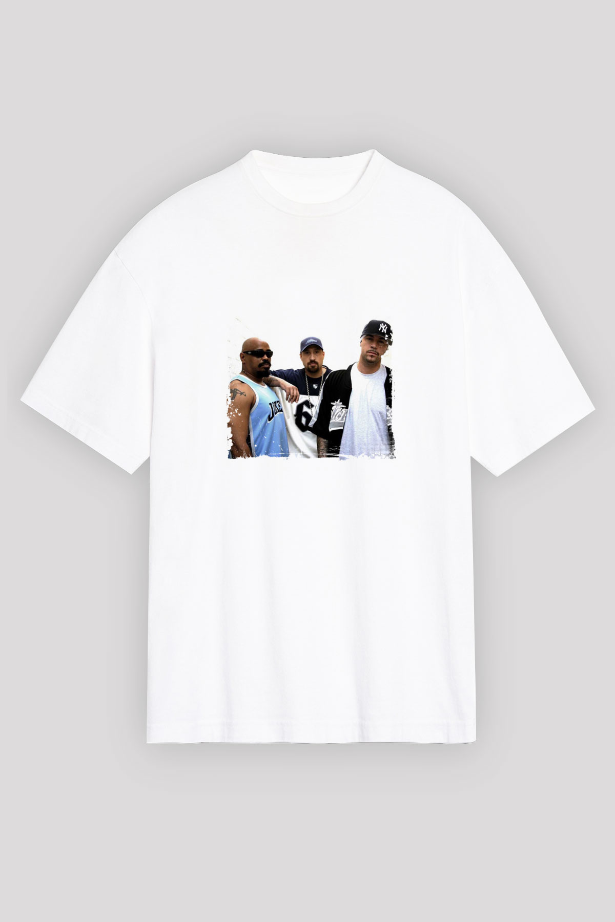 Cypress Hill Baskılı Oversize Beyaz Tişört