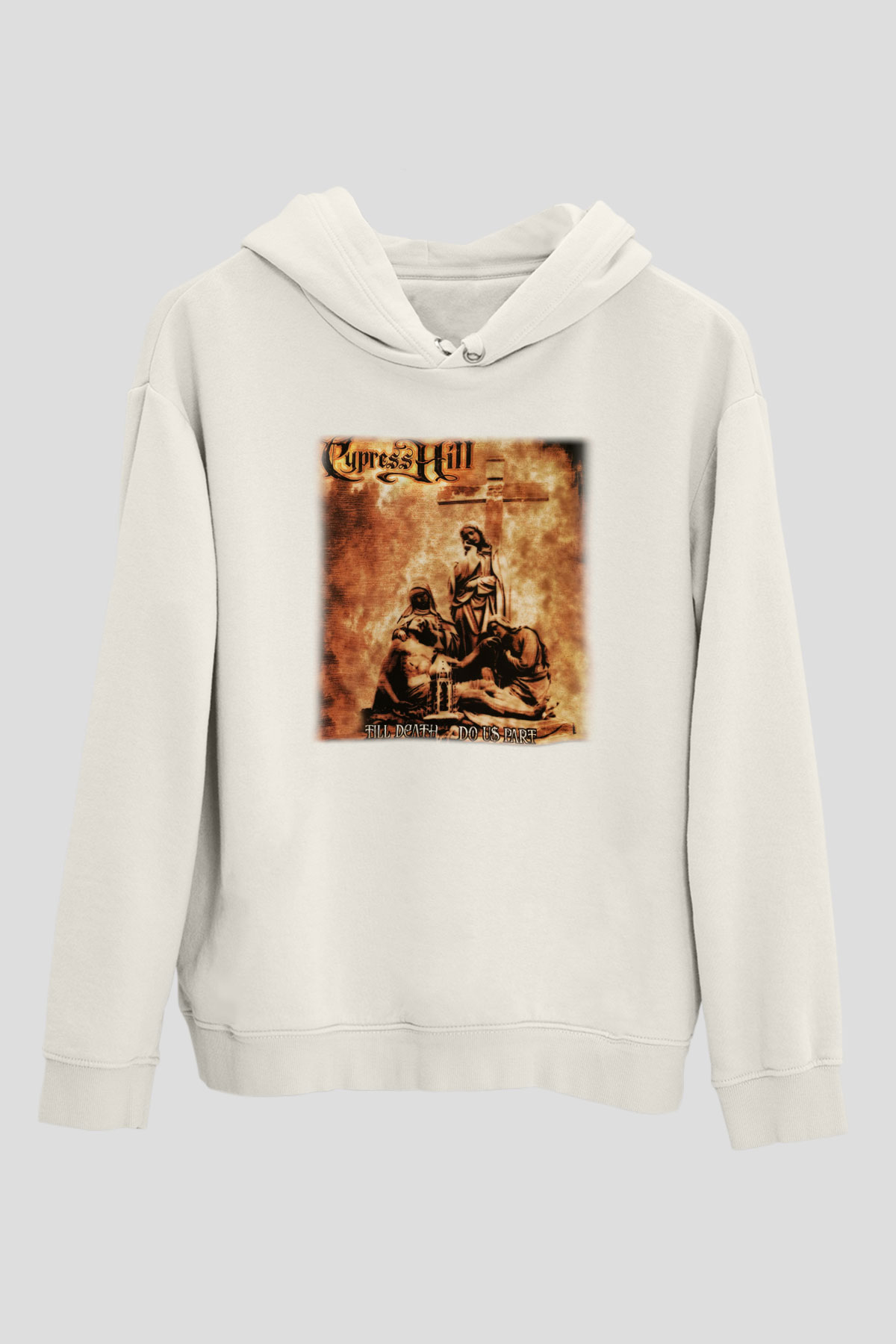 Cypress Hill Beyaz Unisex Kapşonlu Sweatshirt