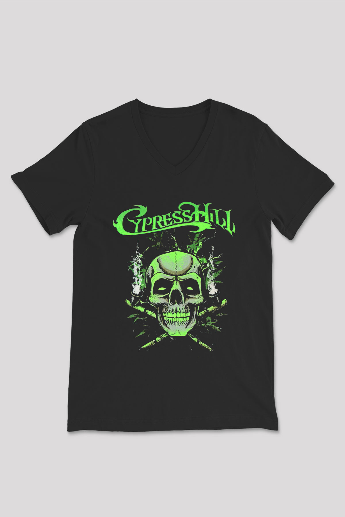 Cypress Hill Siyah Unisex V Yaka Tişört