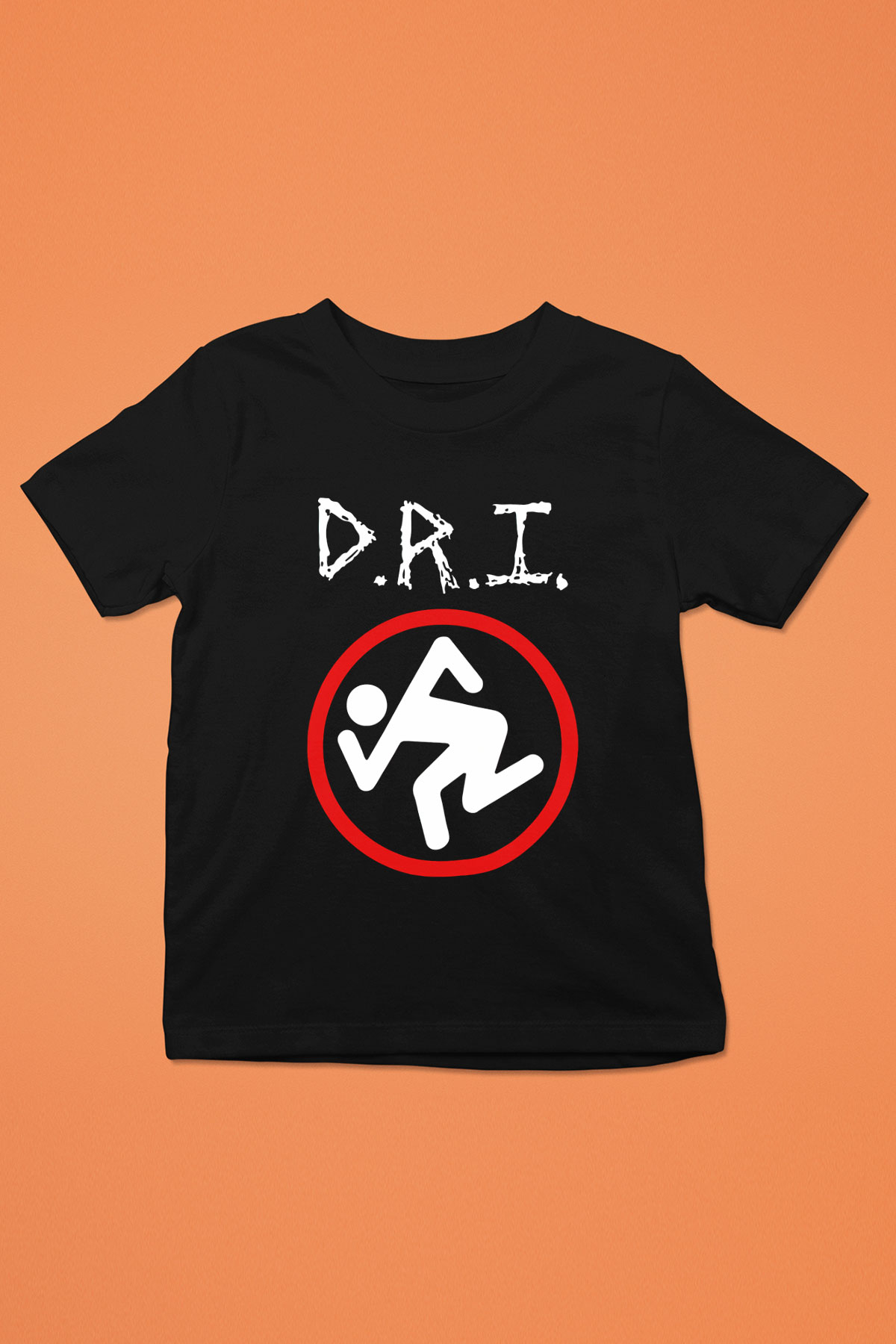 D.R.I Baskılı Siyah Unisex Çocuk Tişört