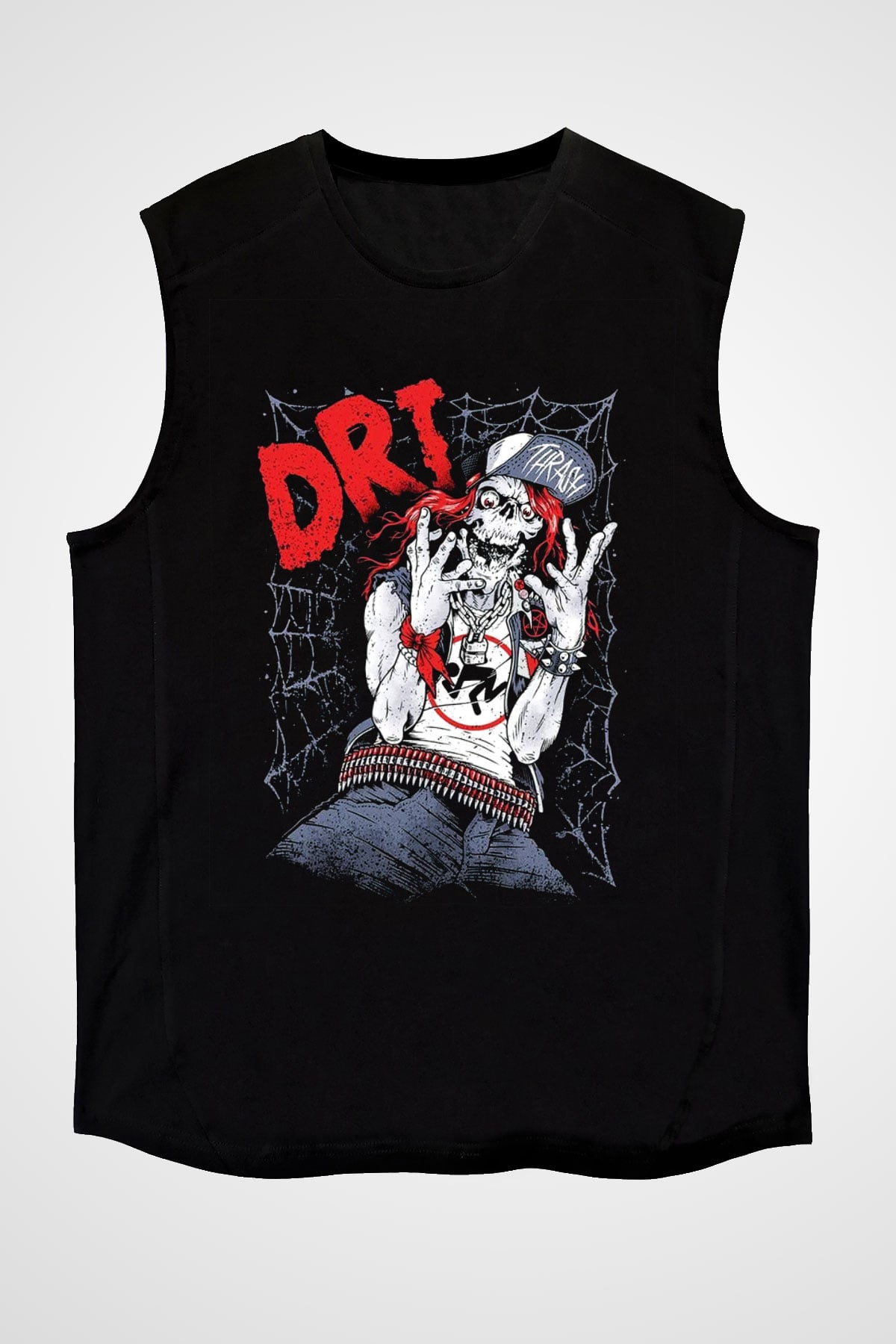 D.R.I Siyah Unisex Kolsuz Tişört