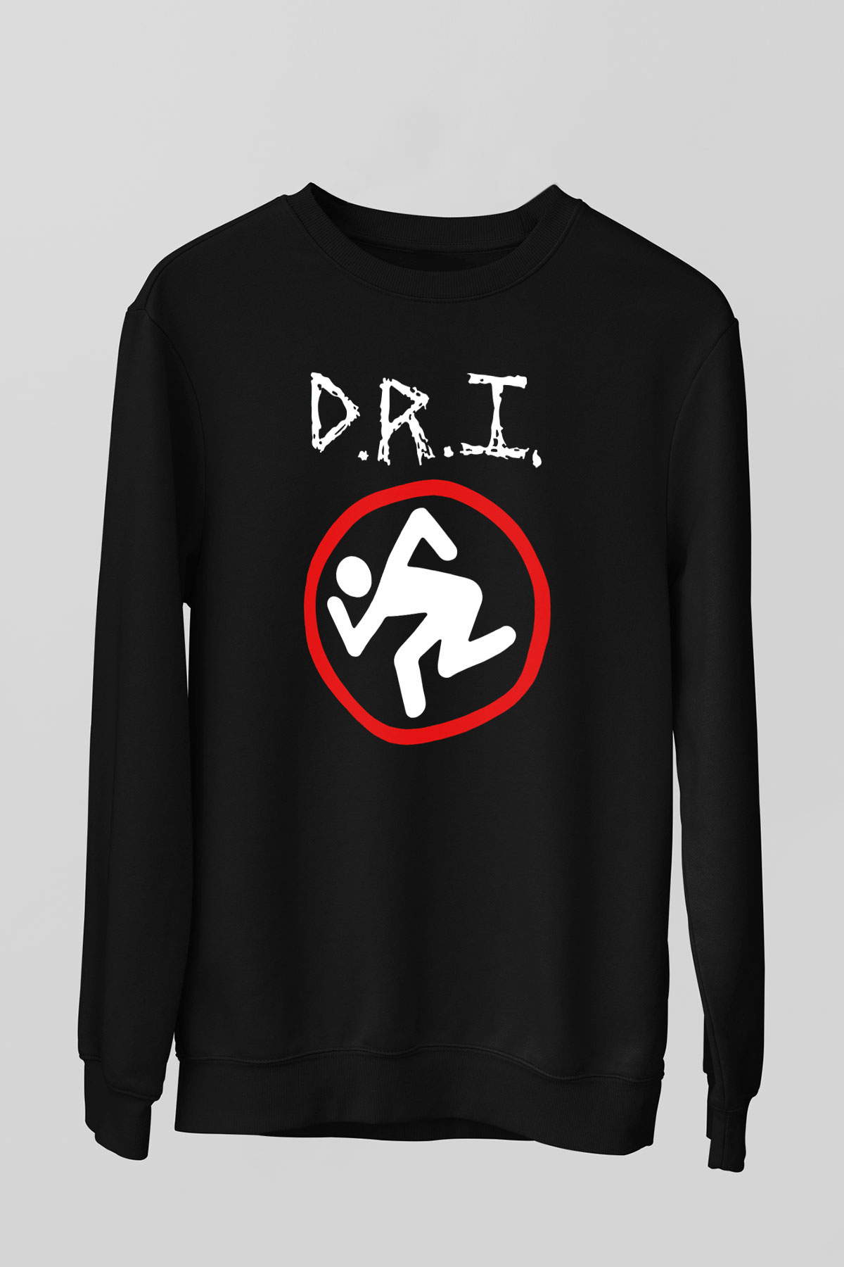 D.R.I Siyah Unisex Sweatshirt