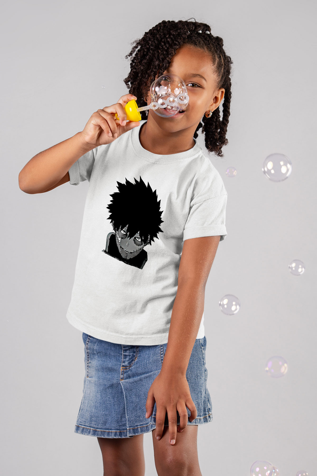 Dabi Baskılı Beyaz Unisex Beyaz Çocuk Tişört - Tshirt