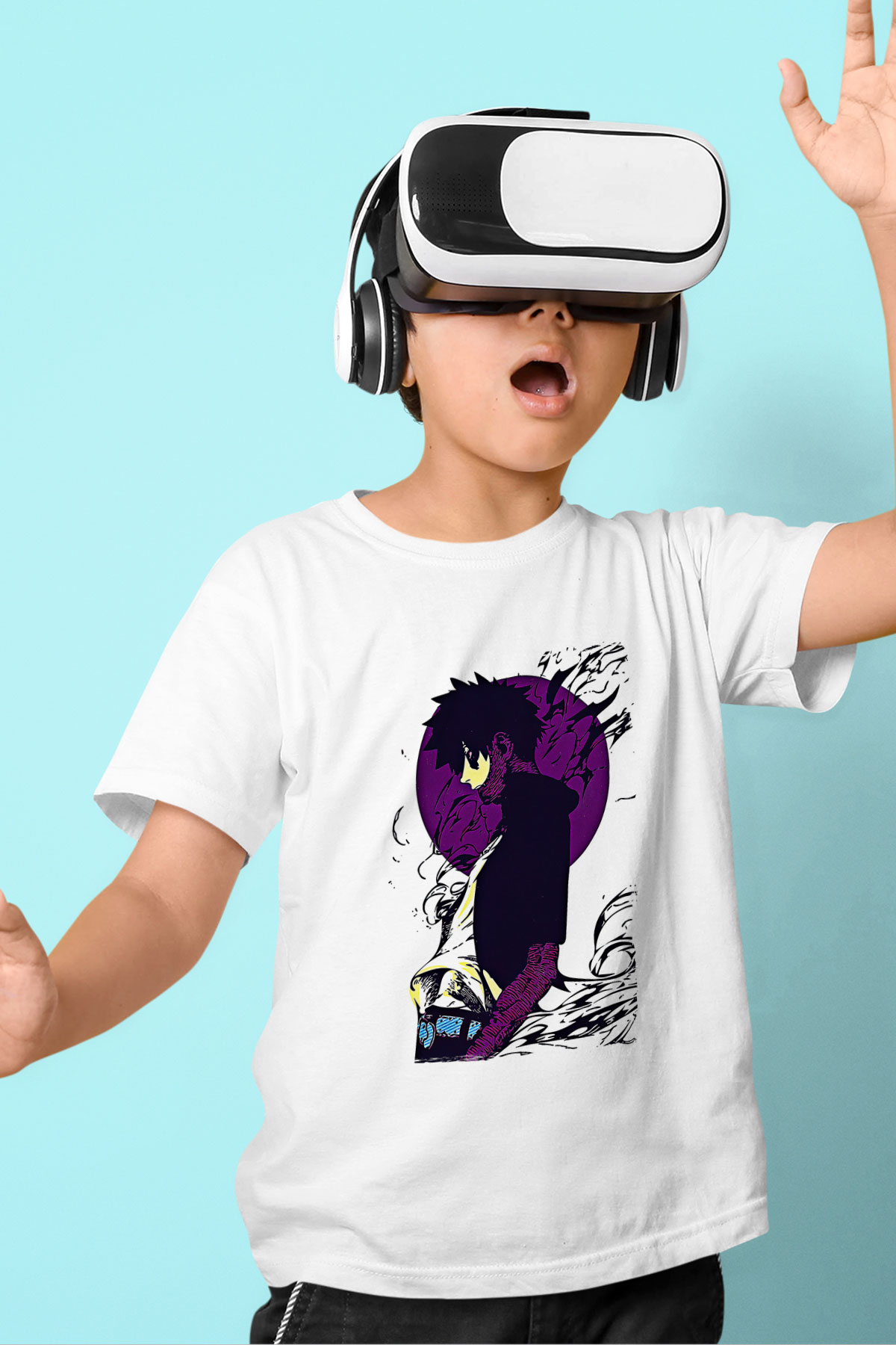 Dabi Baskılı Beyaz Unisex Beyaz Çocuk Tişört - Tshirt