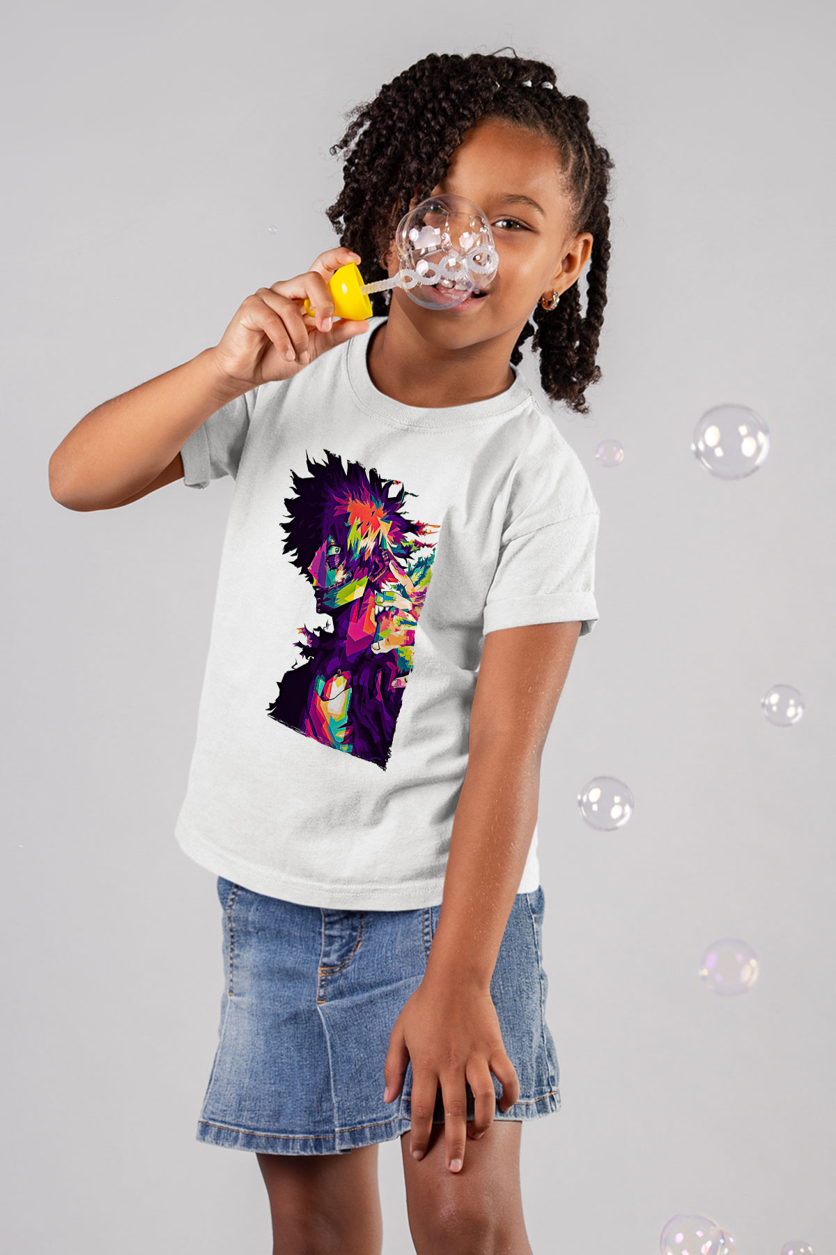 Dabi Baskılı Beyaz Unisex Beyaz Çocuk Tişört - Tshirt